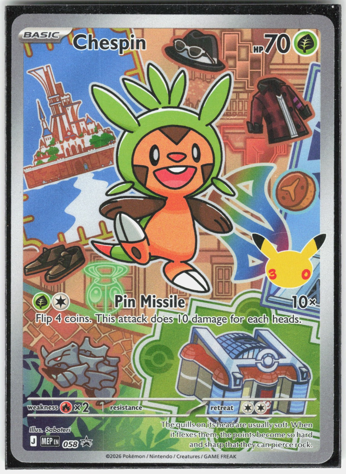 Chespin Holo Promo ME: Mega Evolution Promo 058 NM