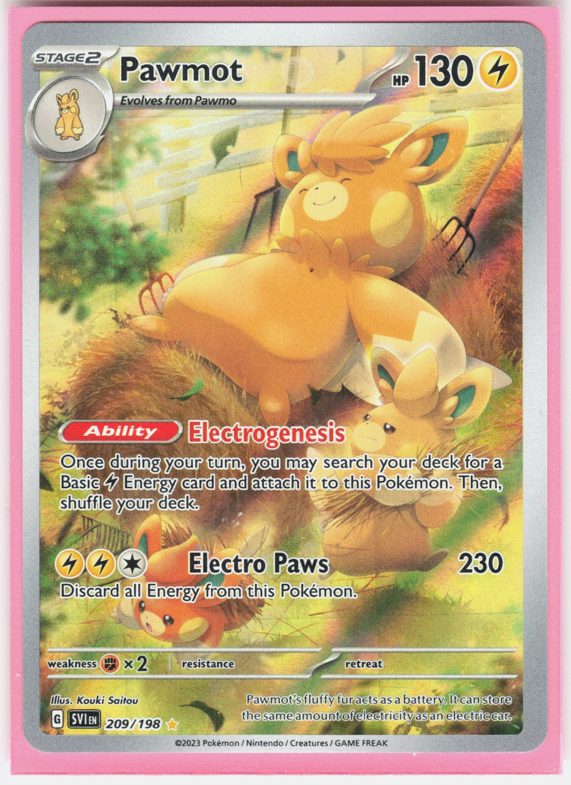 Pawmot Holo Illustration Rare SV01: Scarlet & Violet Base Set 209/198 NM