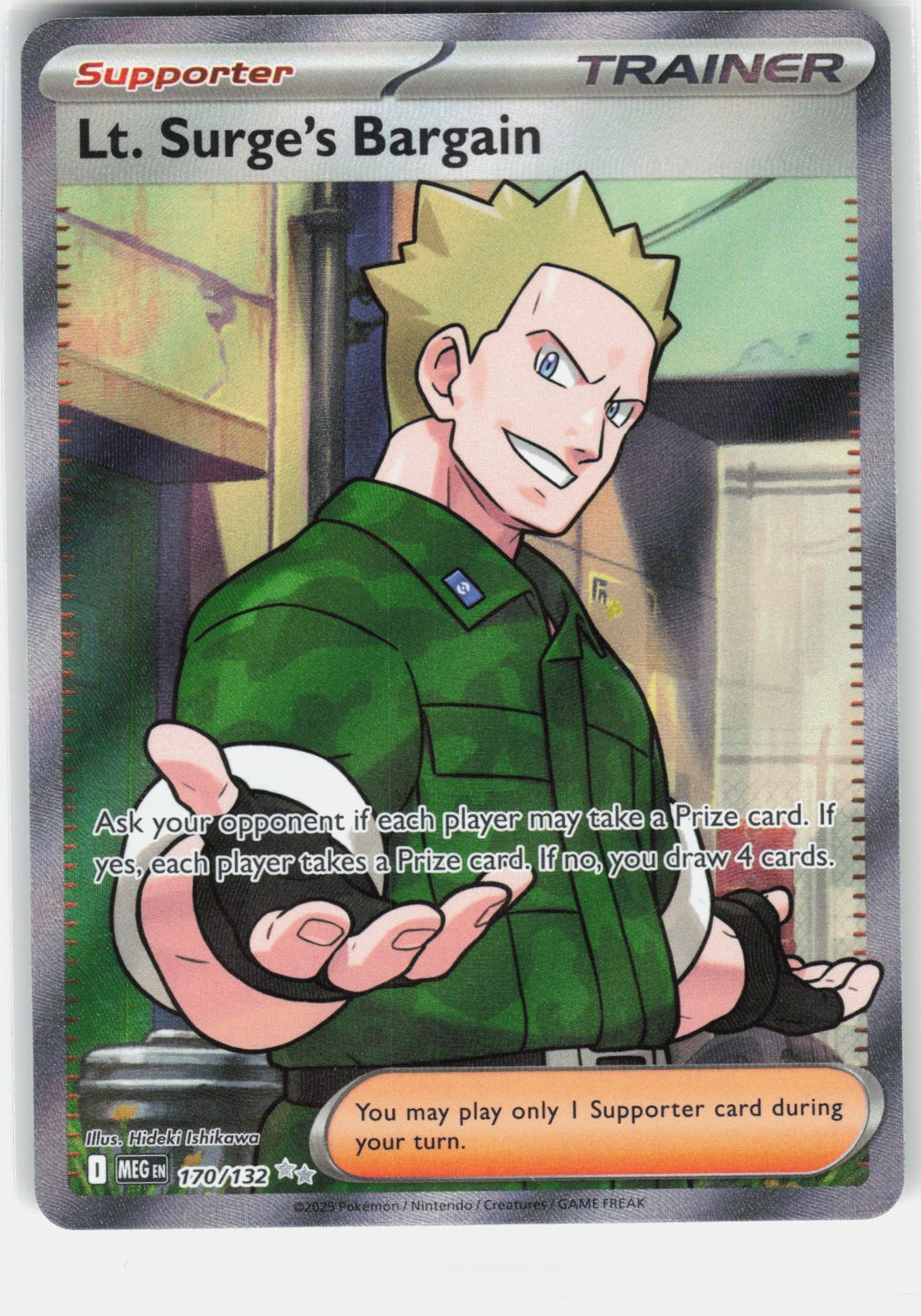 Lt. Surge's Bargain Holo Ultra Rare ME01: Mega Evolution 170/132 NM