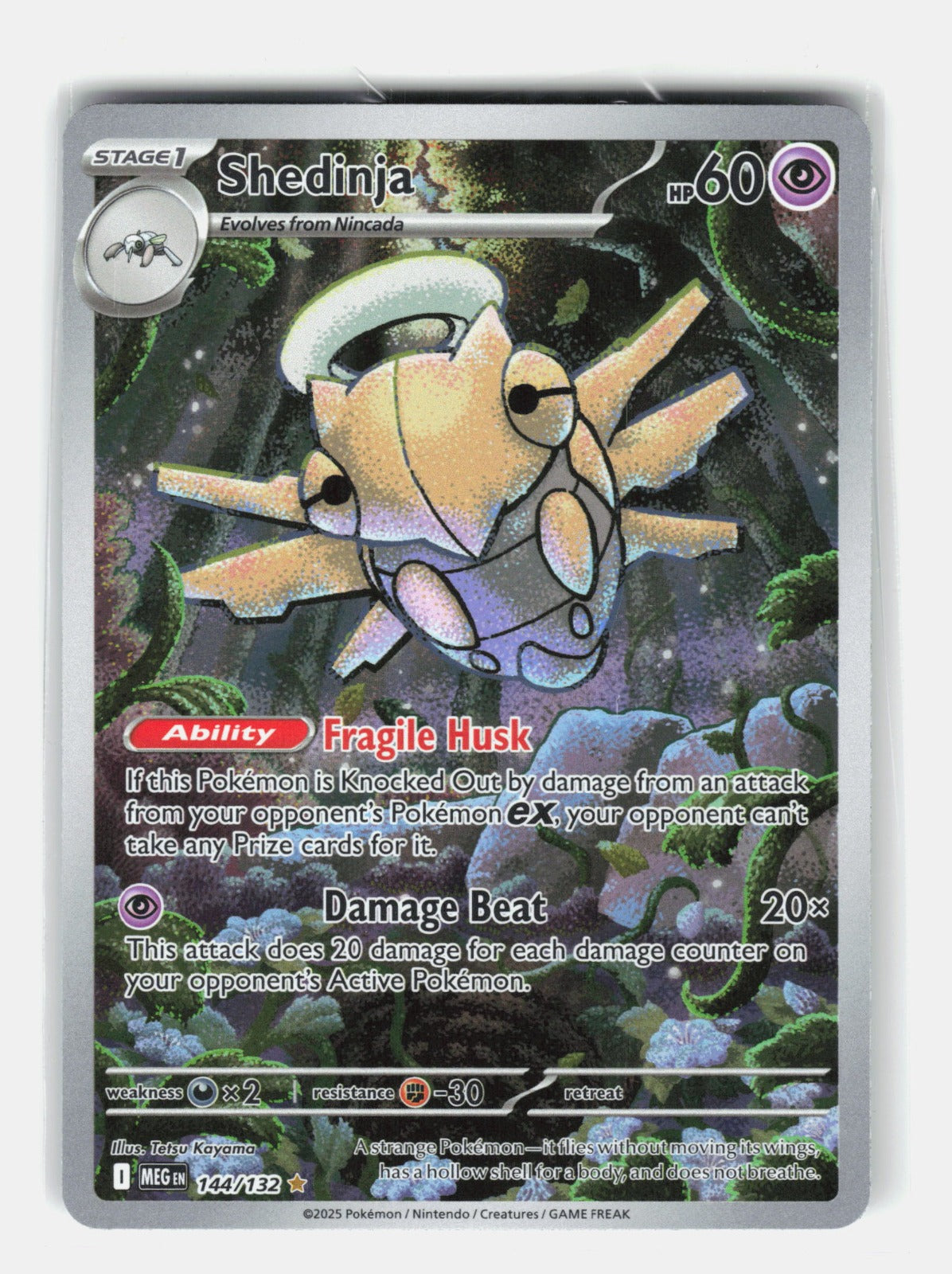 Shedinja Holo Illustration Rare ME01: Mega Evolution 144/132 NM