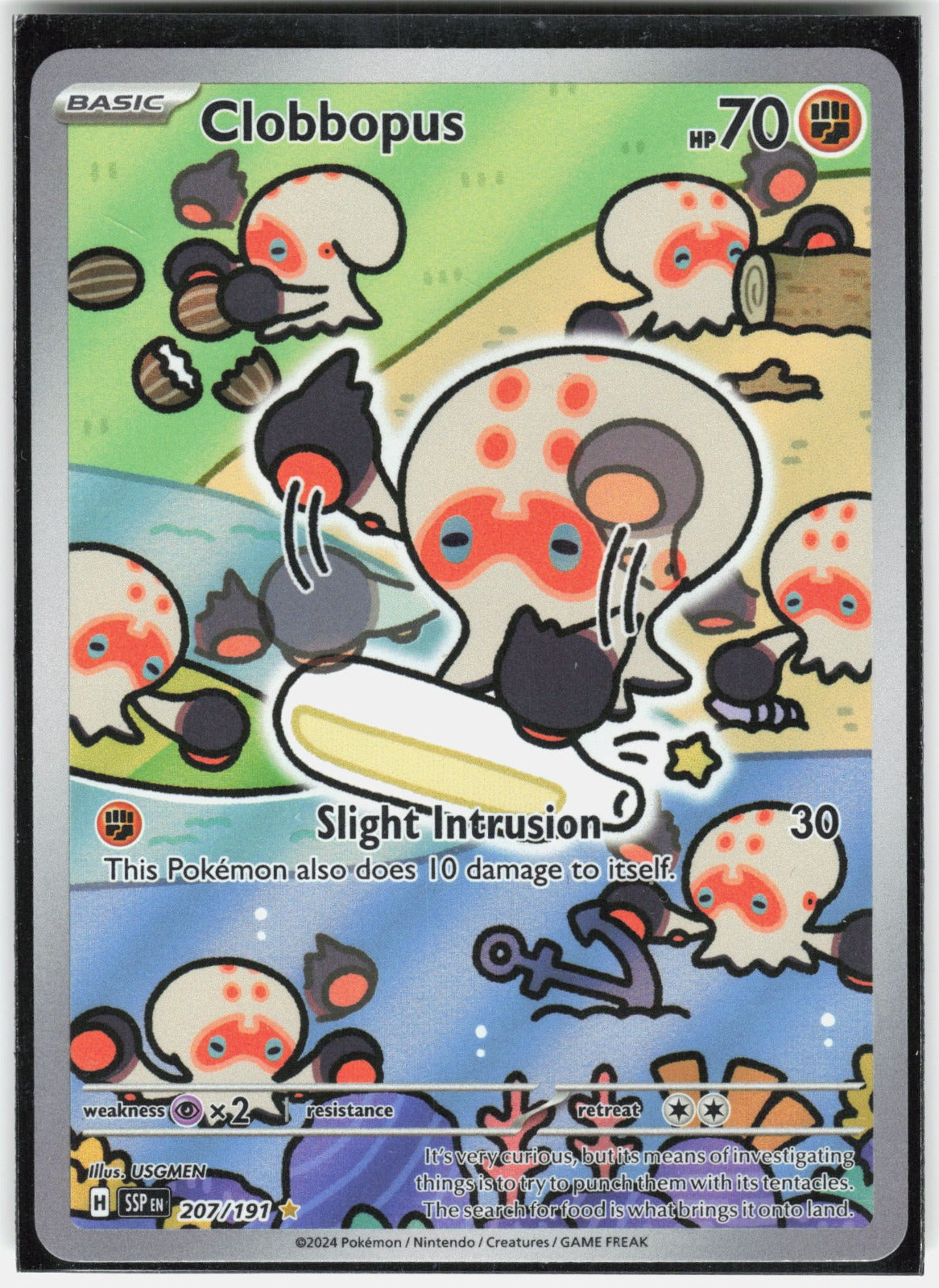 Clobbopus Holo Illustration Rare SV08: Surging Sparks 207/191 NM