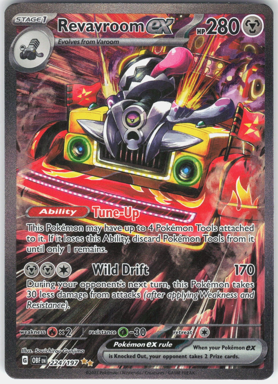 Revavroom ex Holo Special Illustration Rare SV03: Obsidian Flames 224/197 NM