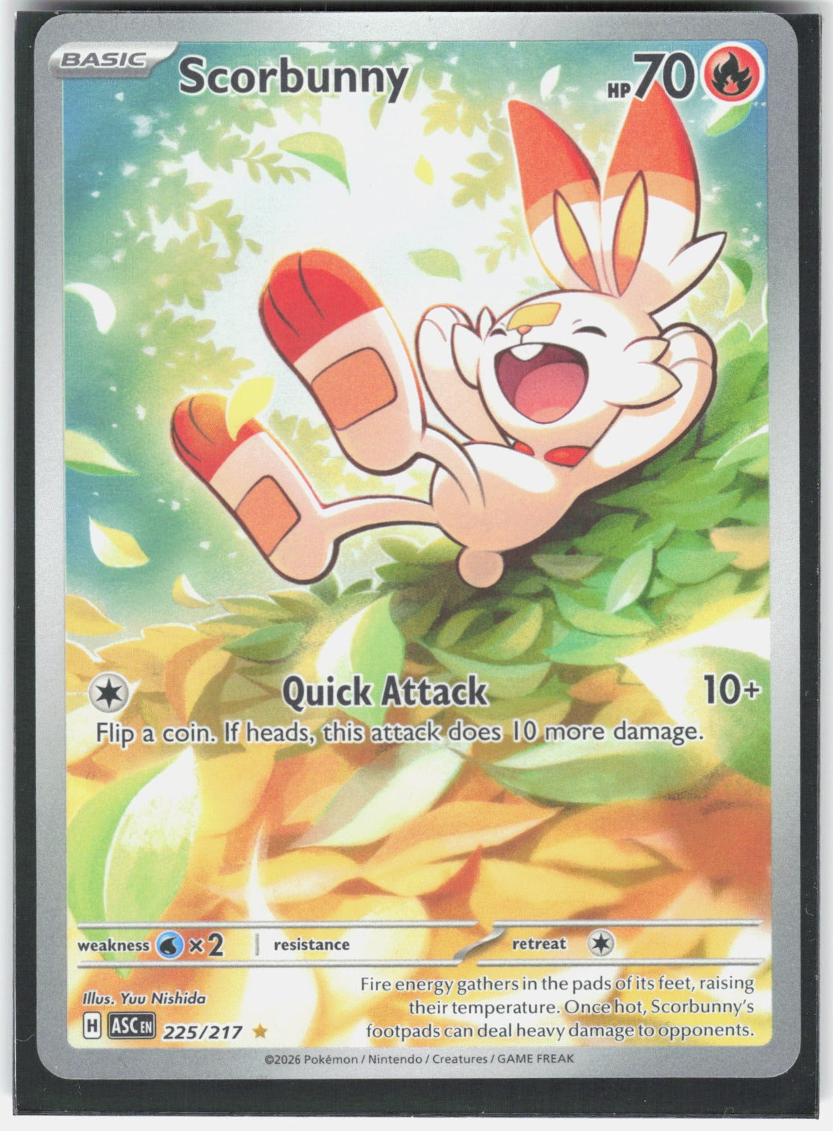 Scorbunny Holo Illustration Rare ME: Ascended Heroes 225/217 NM