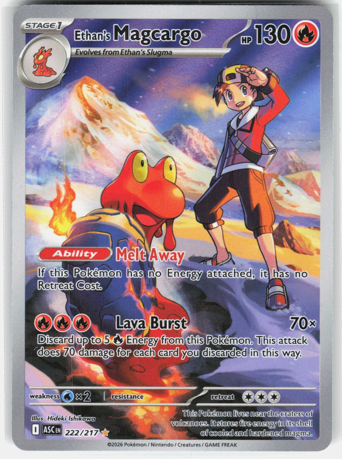 Ethan's Magcargo Holo Illustration Rare ME: Ascended Heroes 222/217 NM