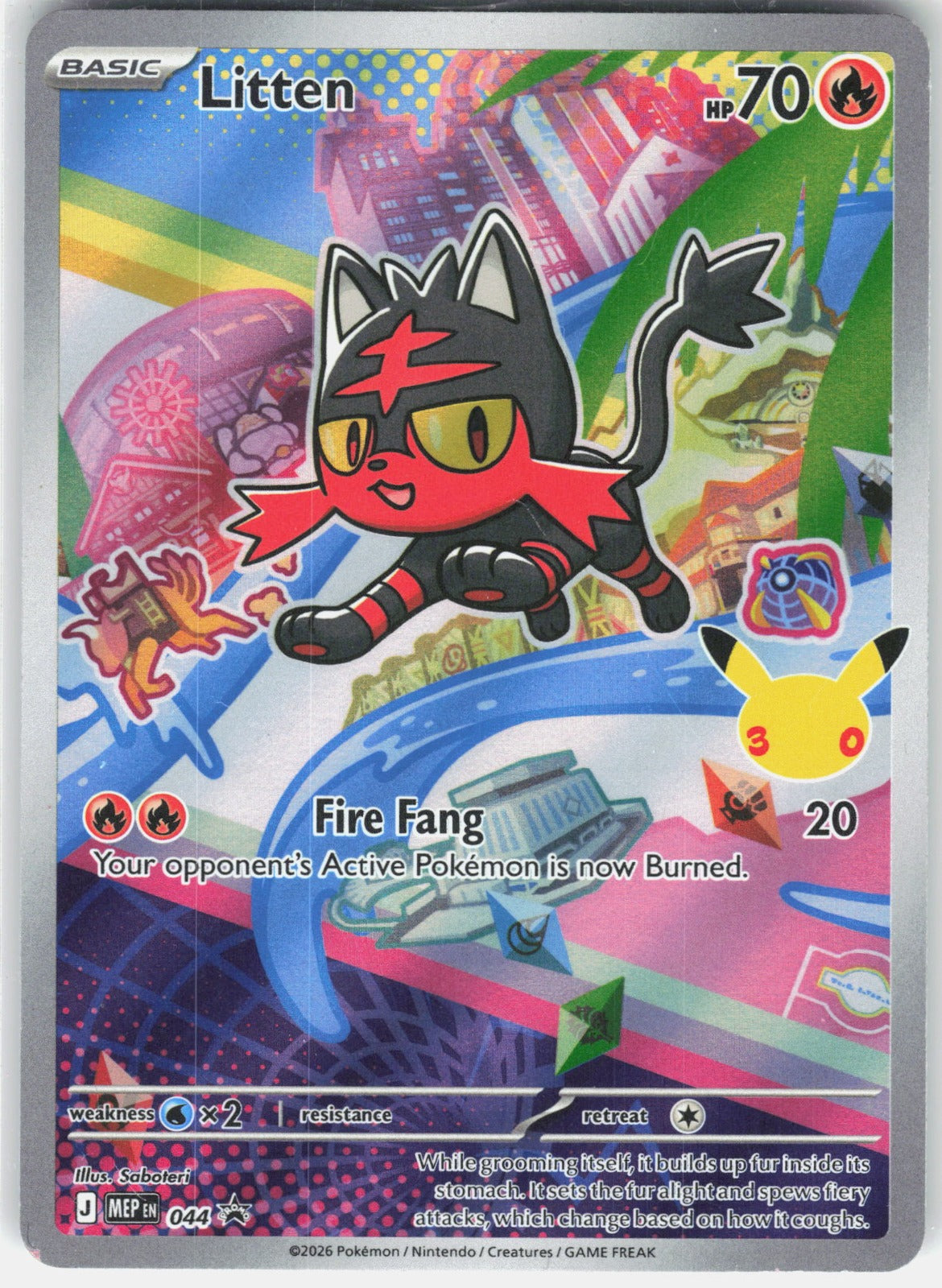 Litten Holo Promo ME: Mega Evolution Promo 044 NM