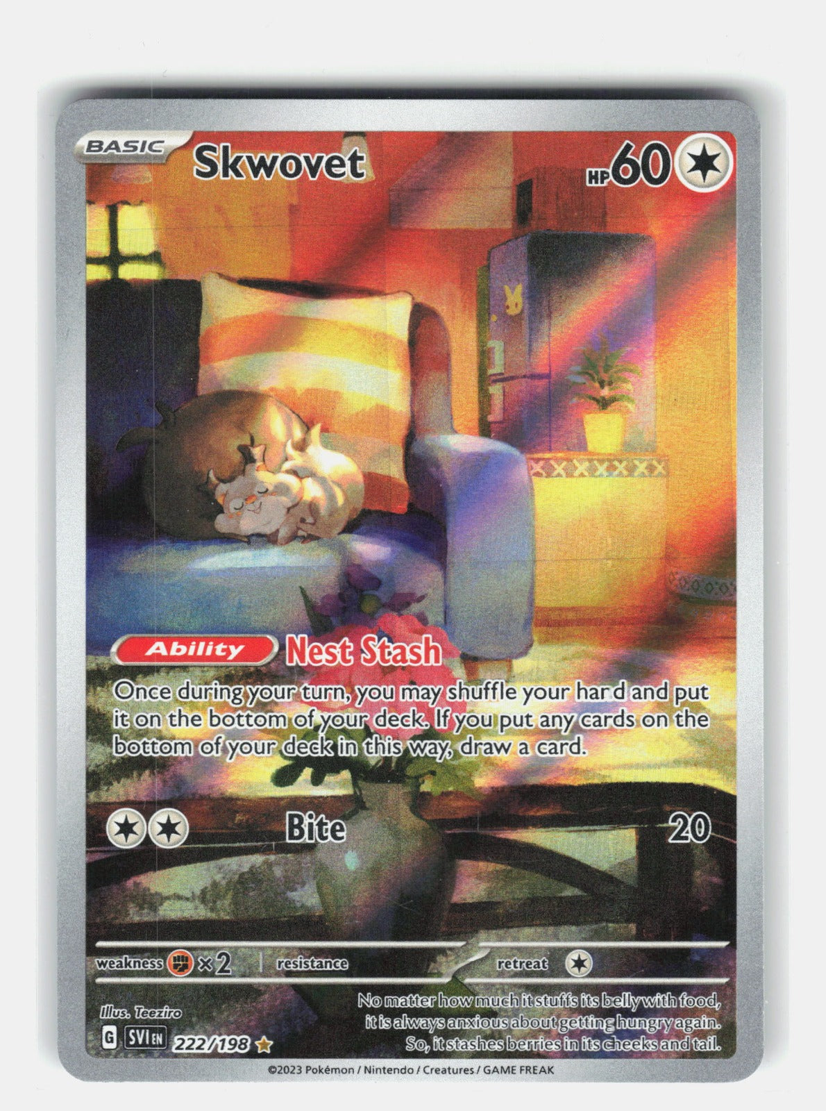 Skwovet Holo Illustration Rare SV01: Scarlet & Violet Base Set 222/198 NM