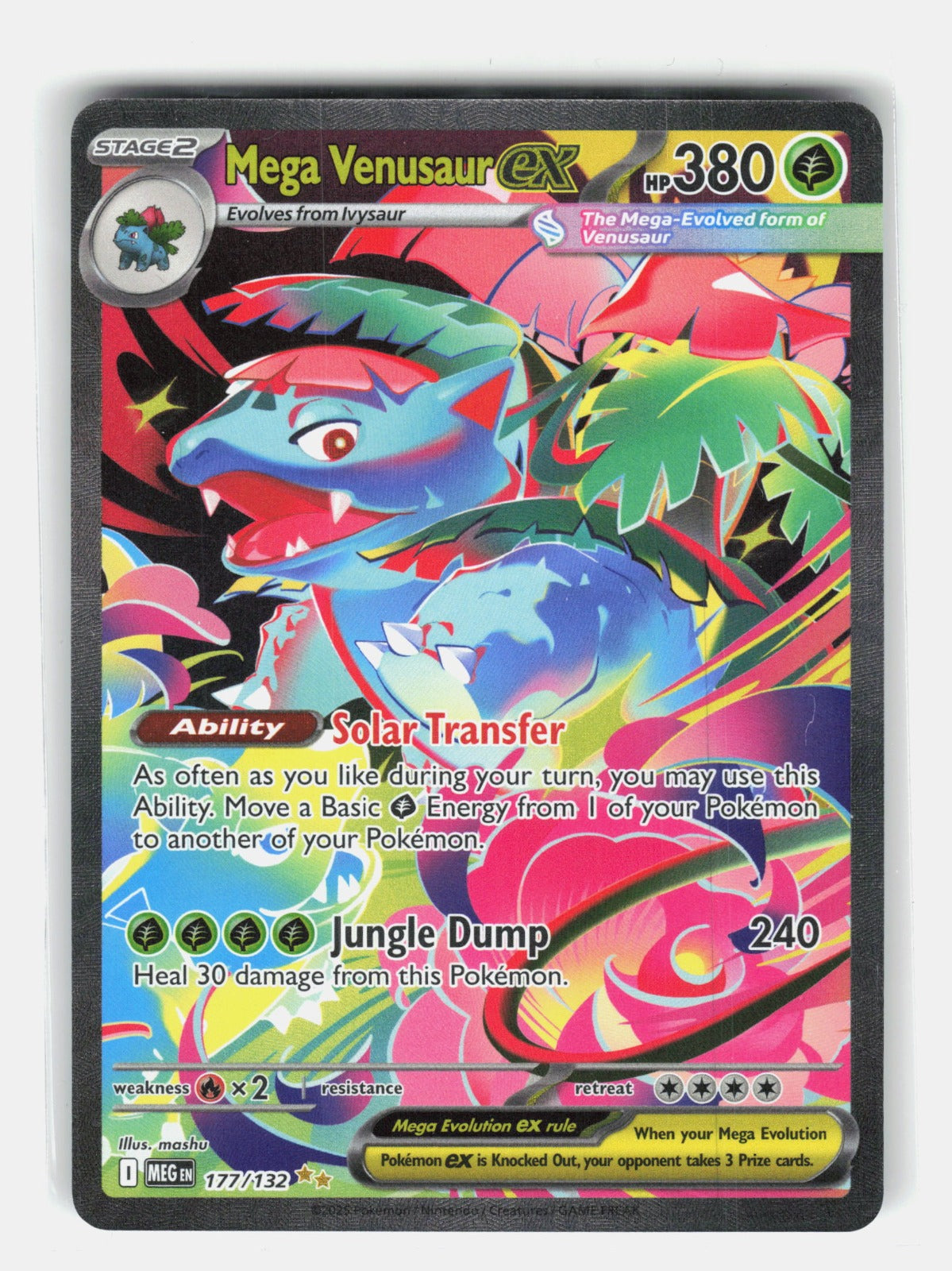 Mega Venusaur ex Holo Special Illustration Rare ME01: Mega Evolution 177/132 NM