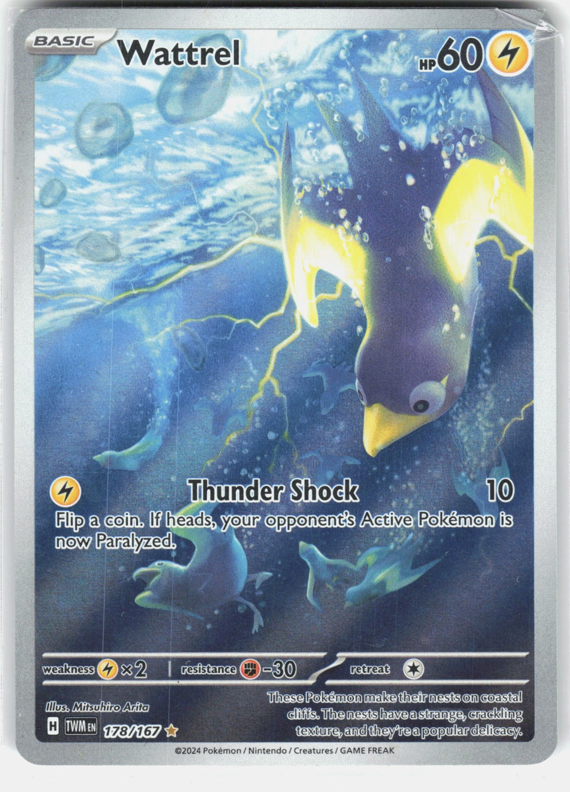 Wattrel Holo Illustration Rare SV06: Twilight Masquerade 178/167 NM
