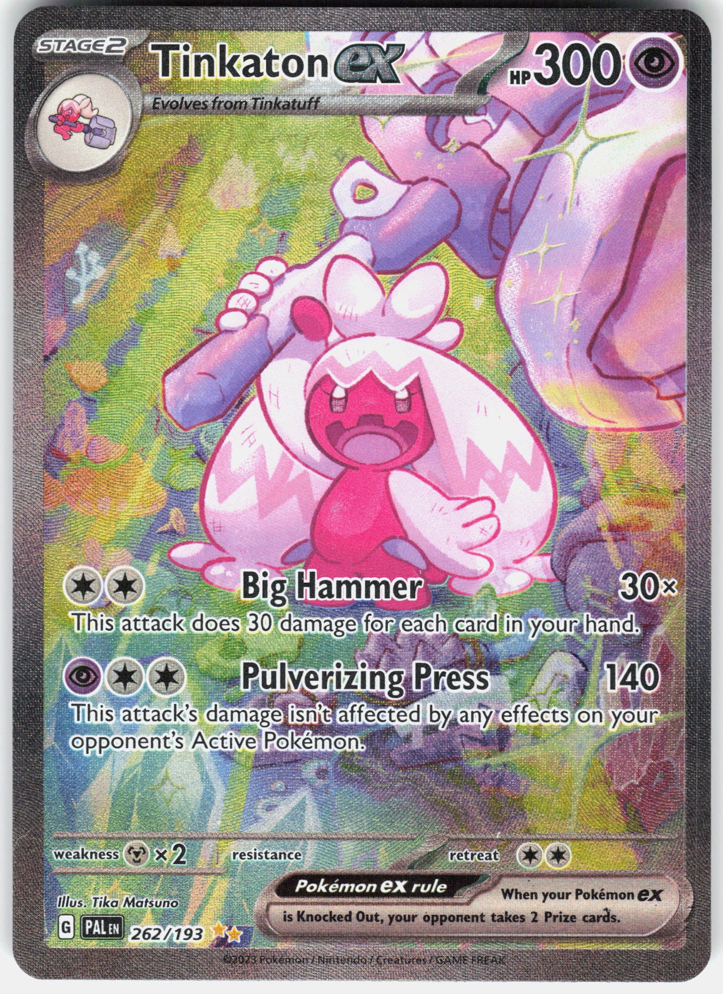 SV02: Paldea Evolved #262/193 Tinkaton ex