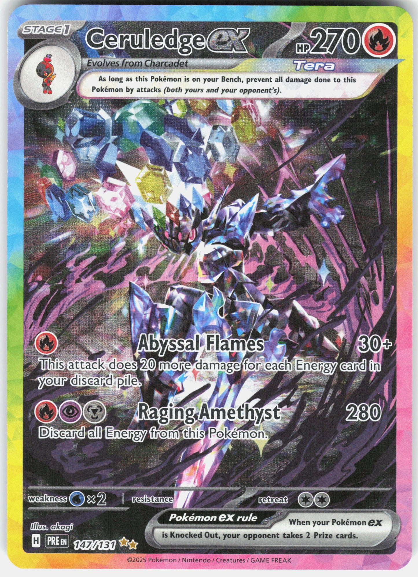 SV: Prismatic Evolutions #147/131 Ceruledge ex