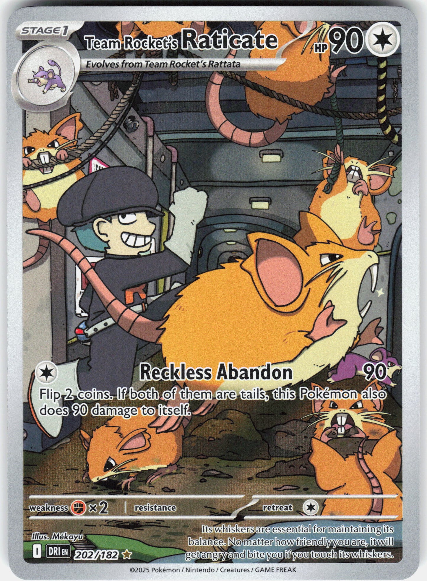 SV10: Destined Rivals #202/182 Team Rocket's Raticate