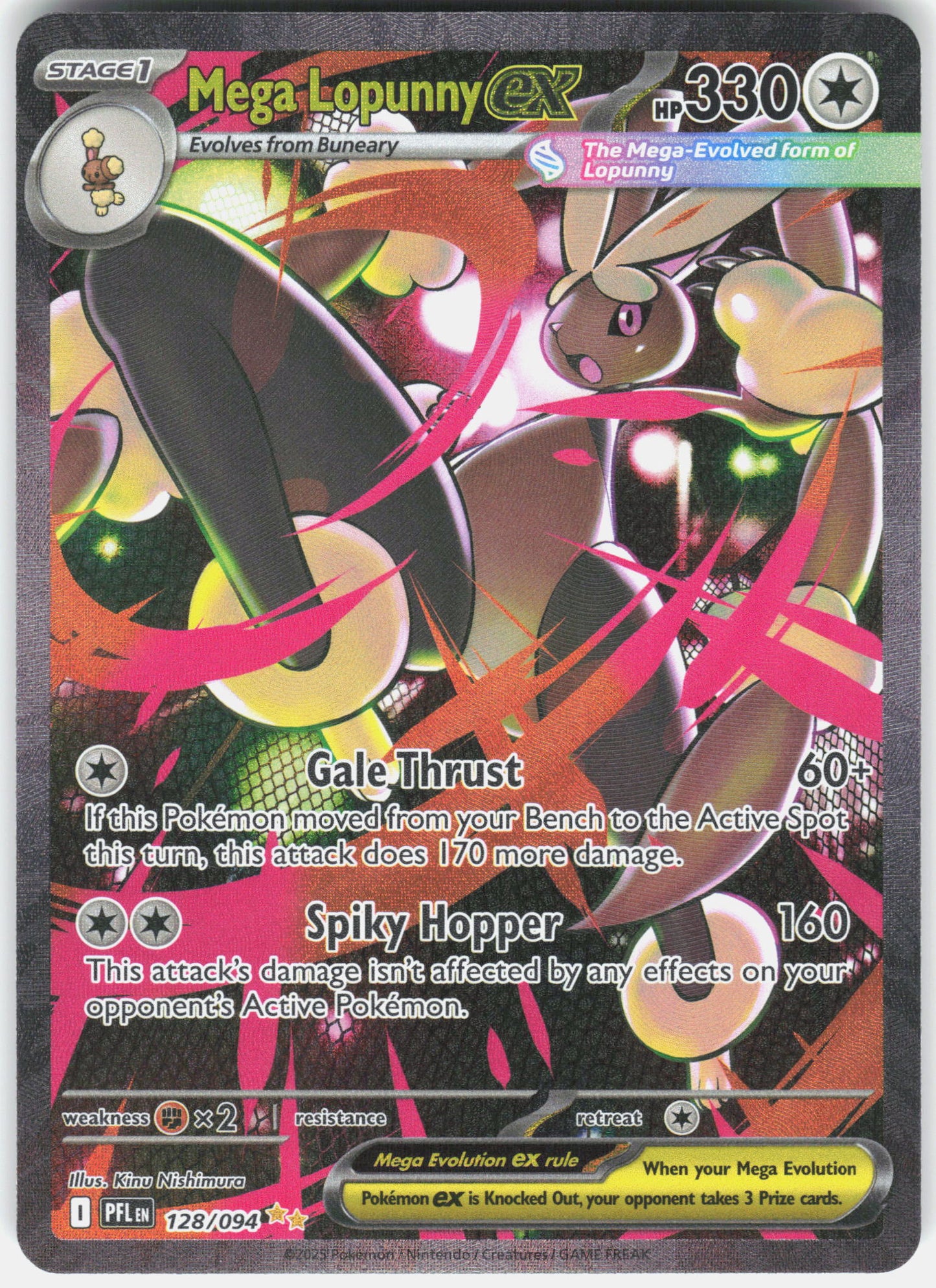 ME02: Phantasmal Flames #128/094 Mega Lopunny ex
