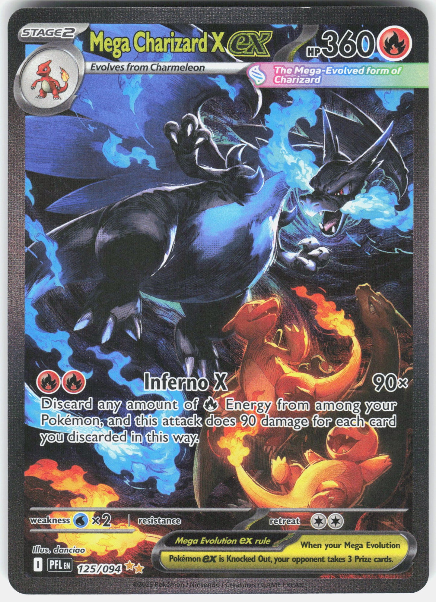 ME02: Phantasmal Flames #125/094 Mega Charizard X ex