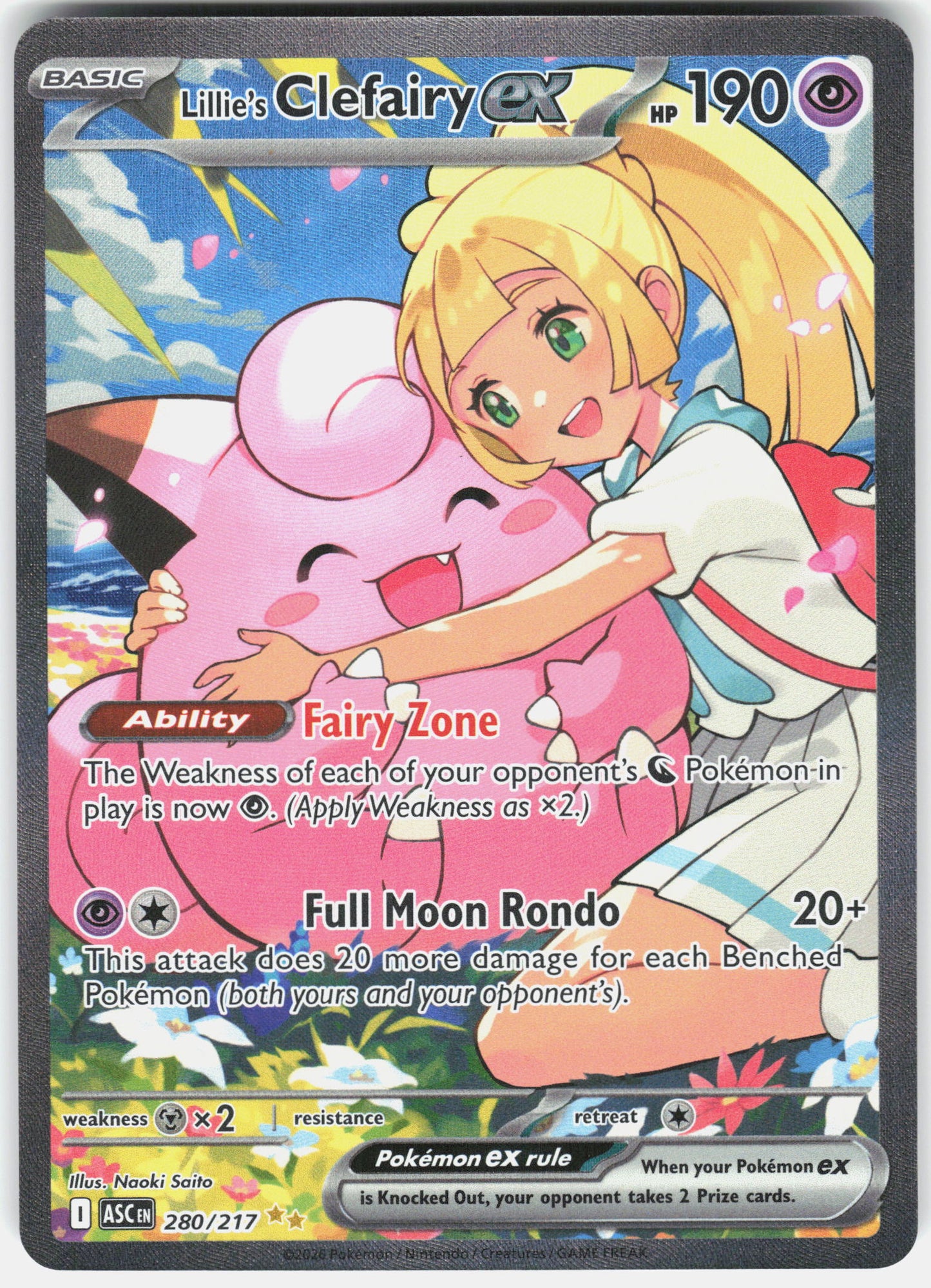 ME: Ascended Heroes #280/217 Lillie's Clefairy ex