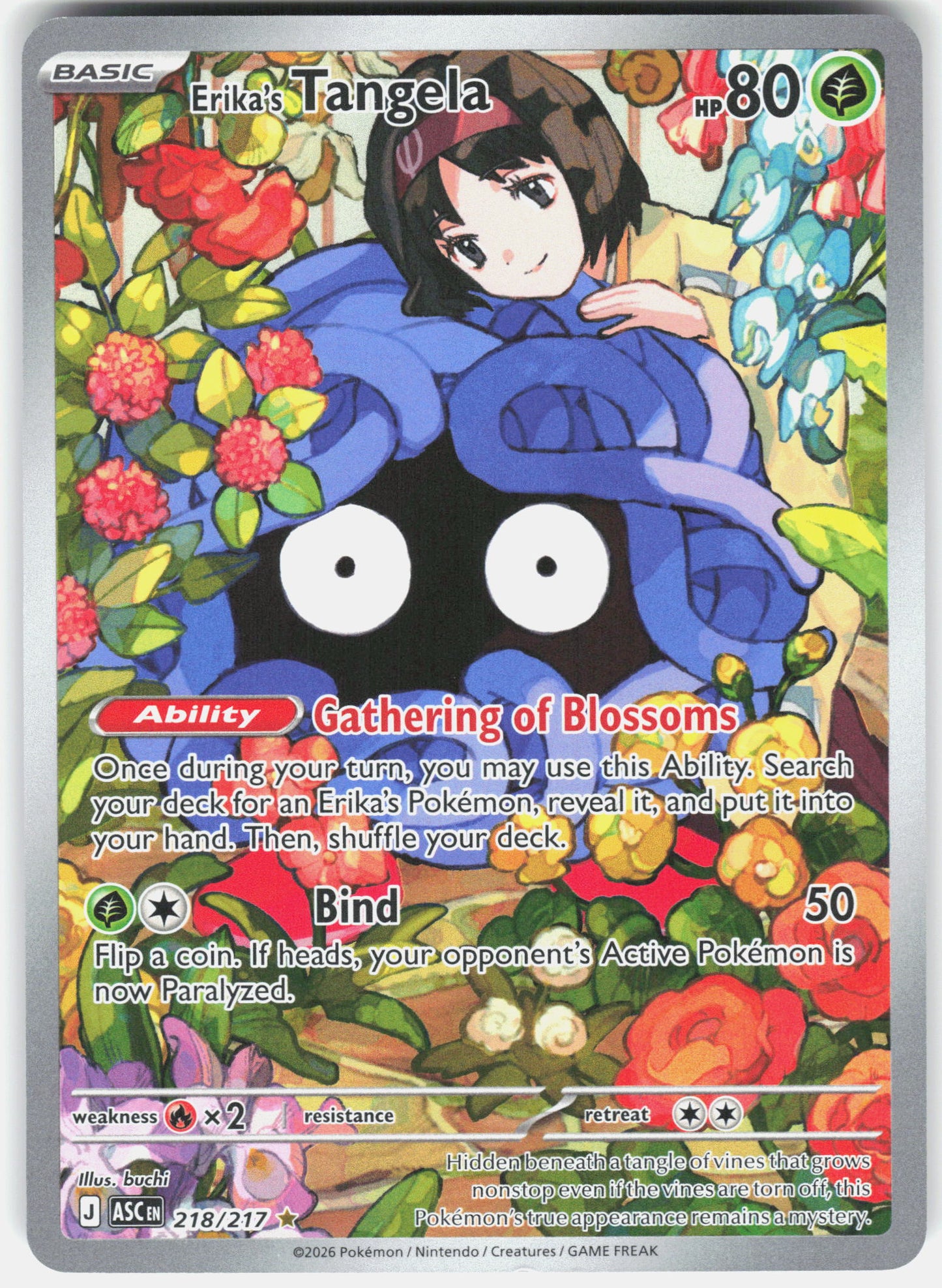 ME: Ascended Heroes #218/217 Erika's Tangela