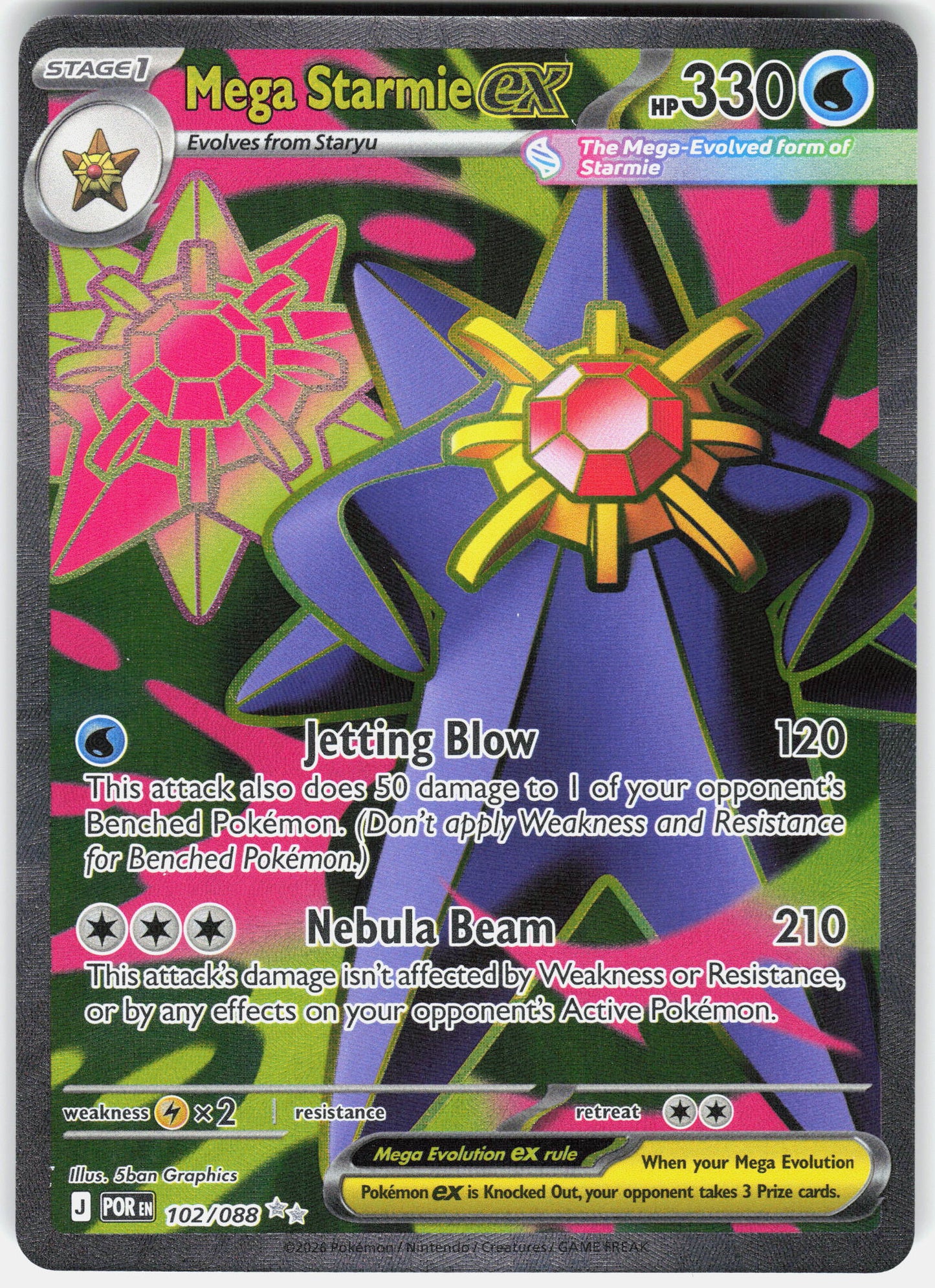 ME03: Perfect Order #102/088 Mega Starmie ex