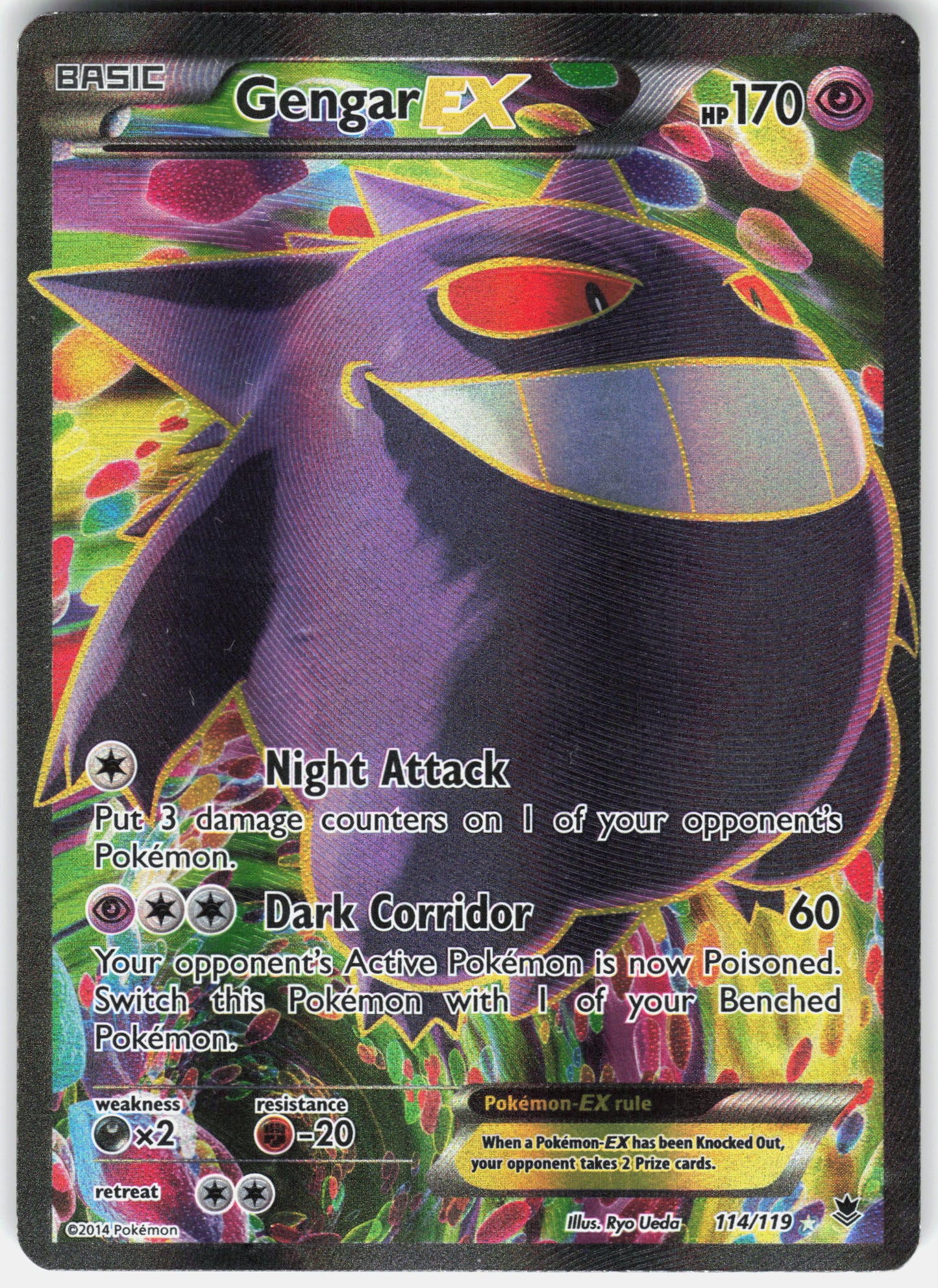 XY - Phantom Forces #114/119 Gengar EX (114 Full Art)