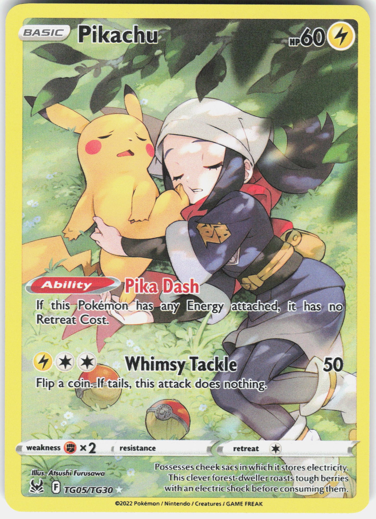 SWSH11: Lost Origin Trainer Gallery #TG05/TG30 Pikachu