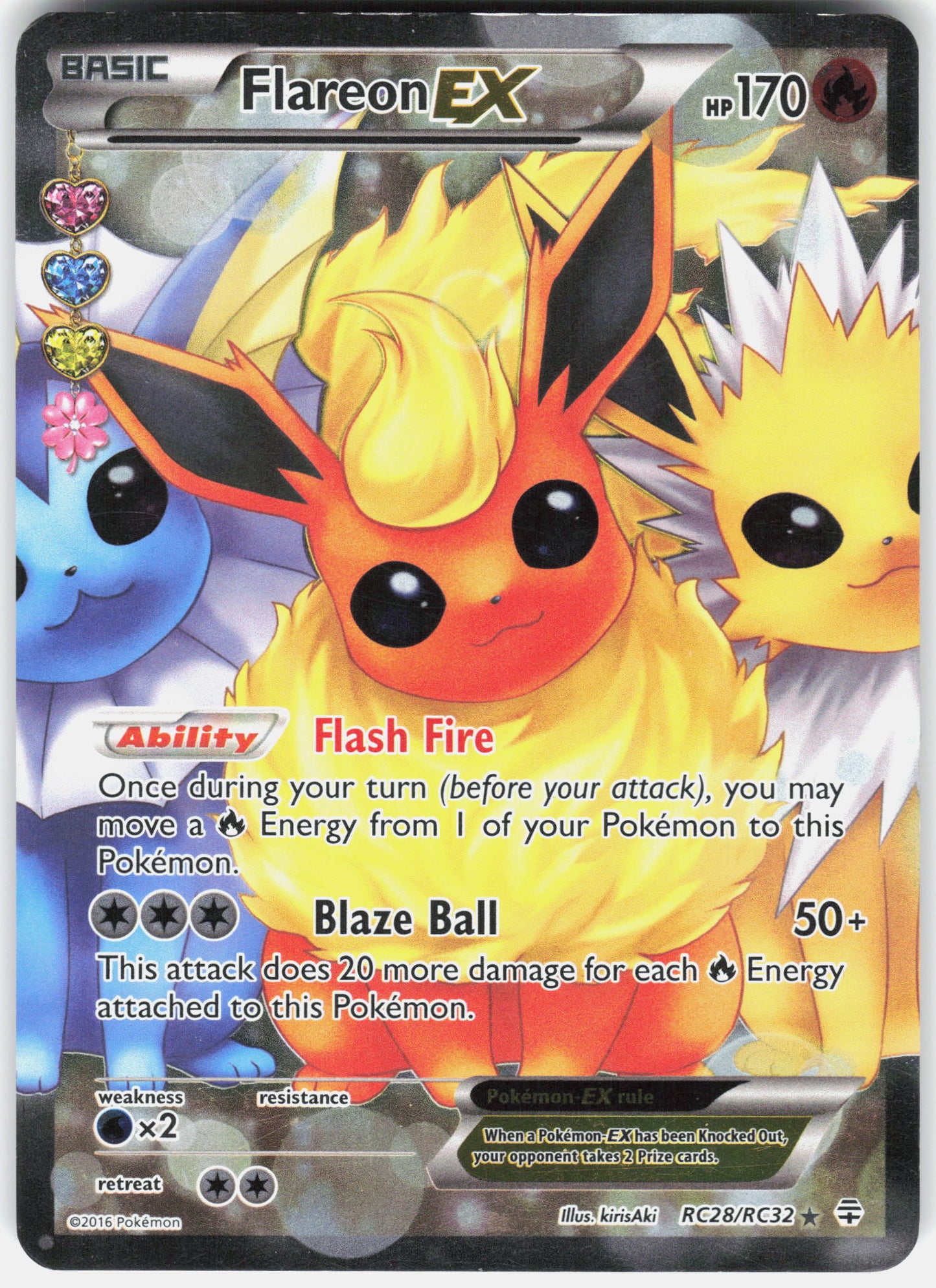 Generations: Radiant Collection #RC28/RC32 Flareon EX (Full Art)