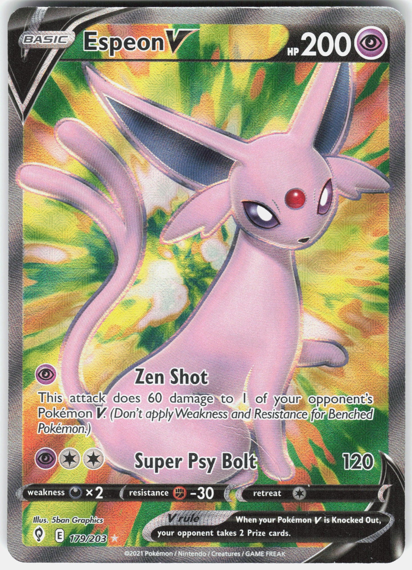 SWSH07: Evolving Skies #179/203 Espeon V (Full Art)