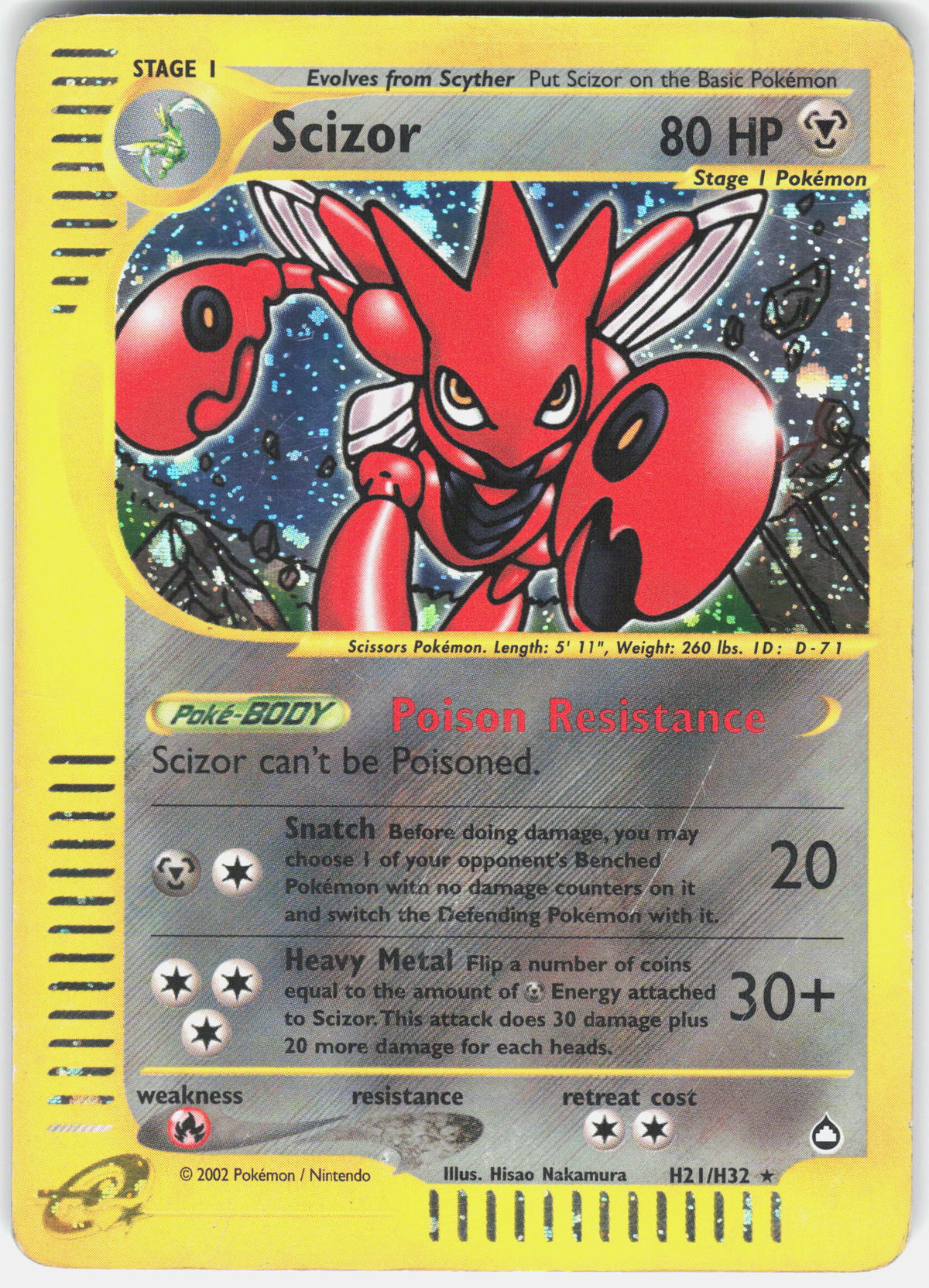 Aquapolis #H21/H32 Scizor (H21)