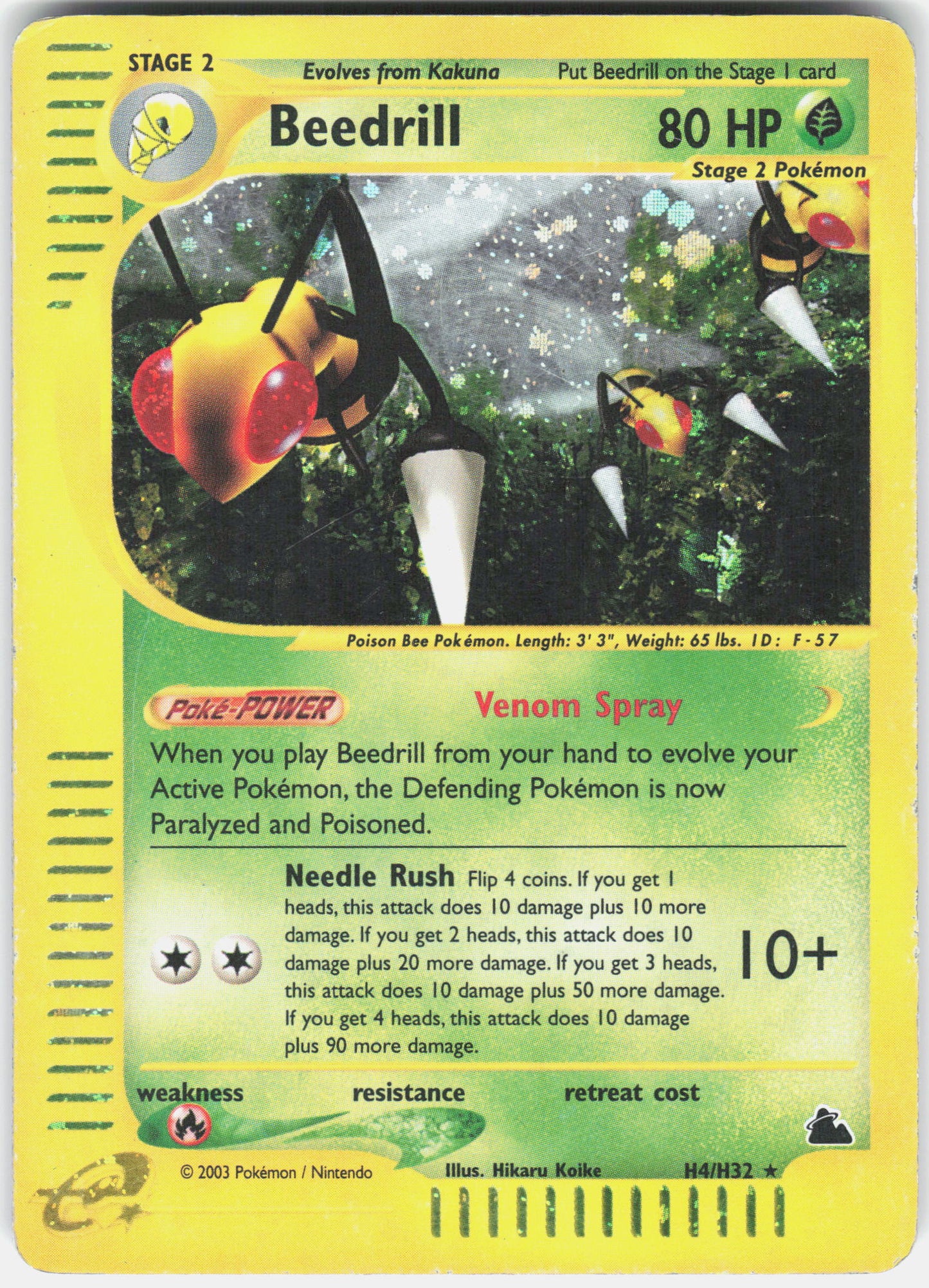 Skyridge #H04/H32 Beedrill (H4)