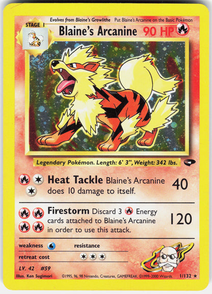Gym Challenge #001/132 Blaine's Arcanine