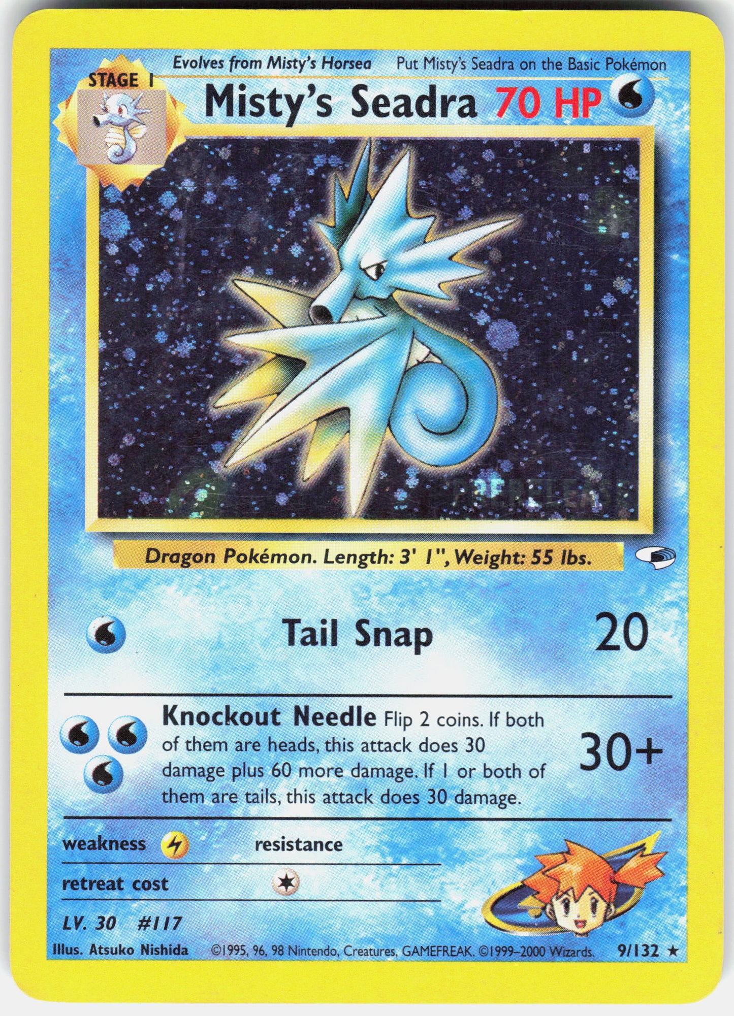 WoTC Promo #009/132 Misty's Seadra (Prerelease)