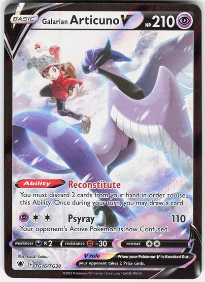 SWSH10: Astral Radiance Trainer Gallery #TG16/TG30 Galarian Articuno V