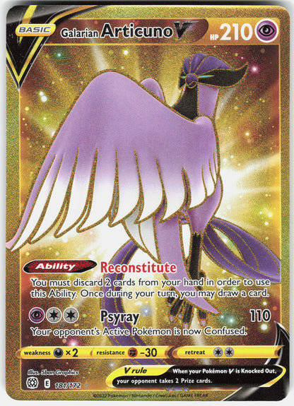 SWSH09: Brilliant Stars #181/172 Galarian Articuno V (Secret)