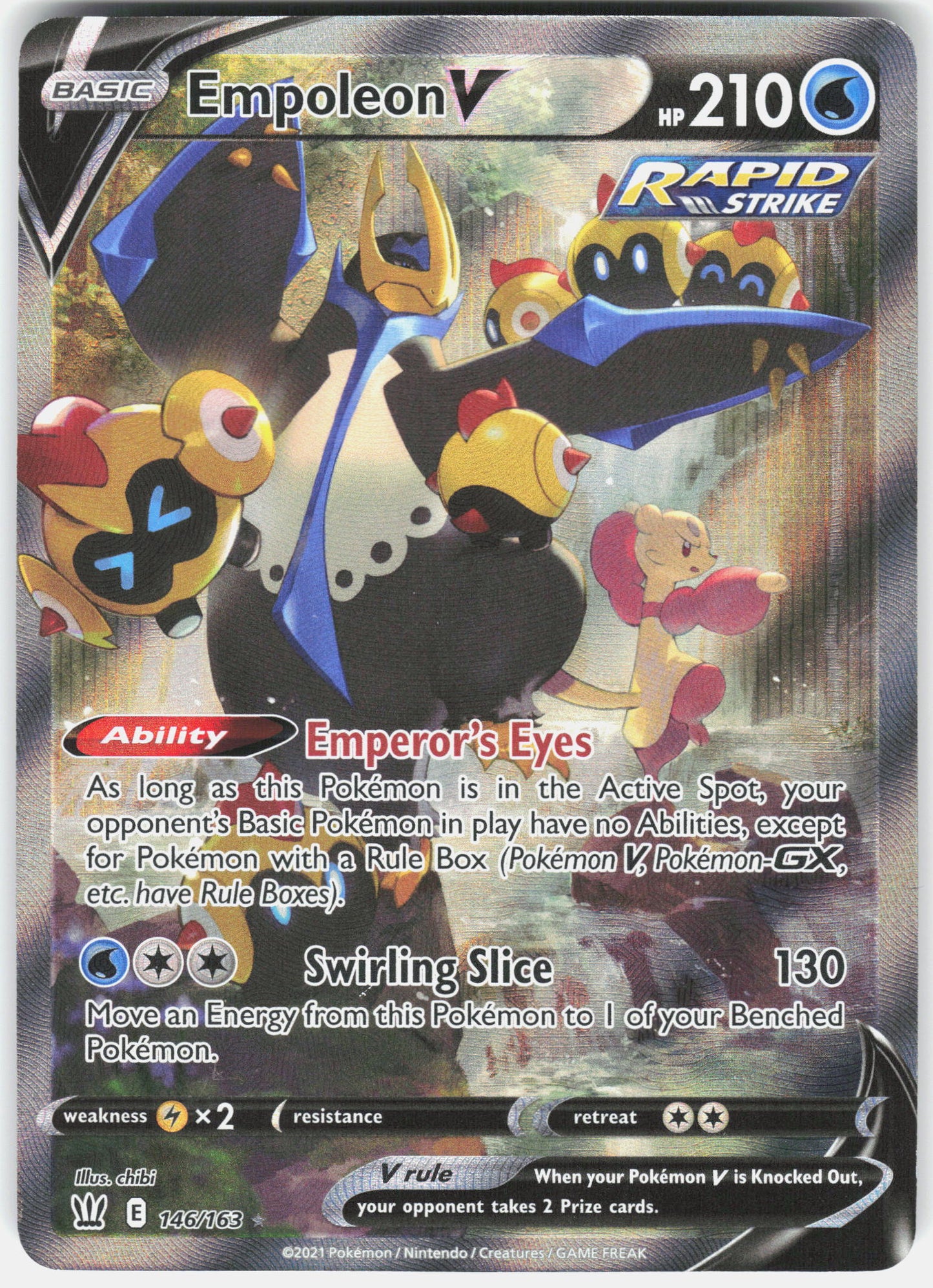SWSH05: Battle Styles #146/163 Empoleon V (Alternate Full Art)