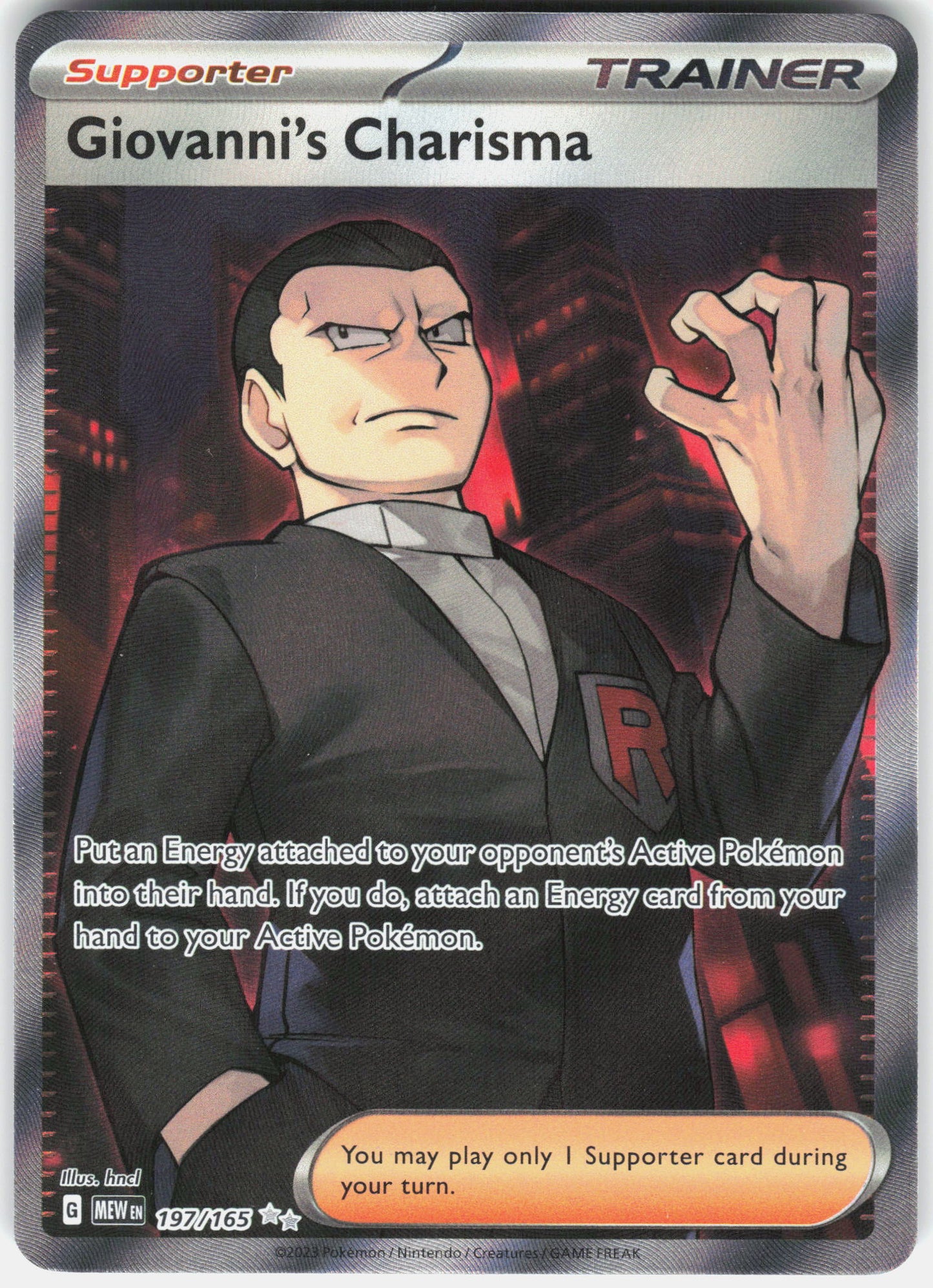 SV: Scarlet & Violet 151 #197/165 Giovanni's Charisma