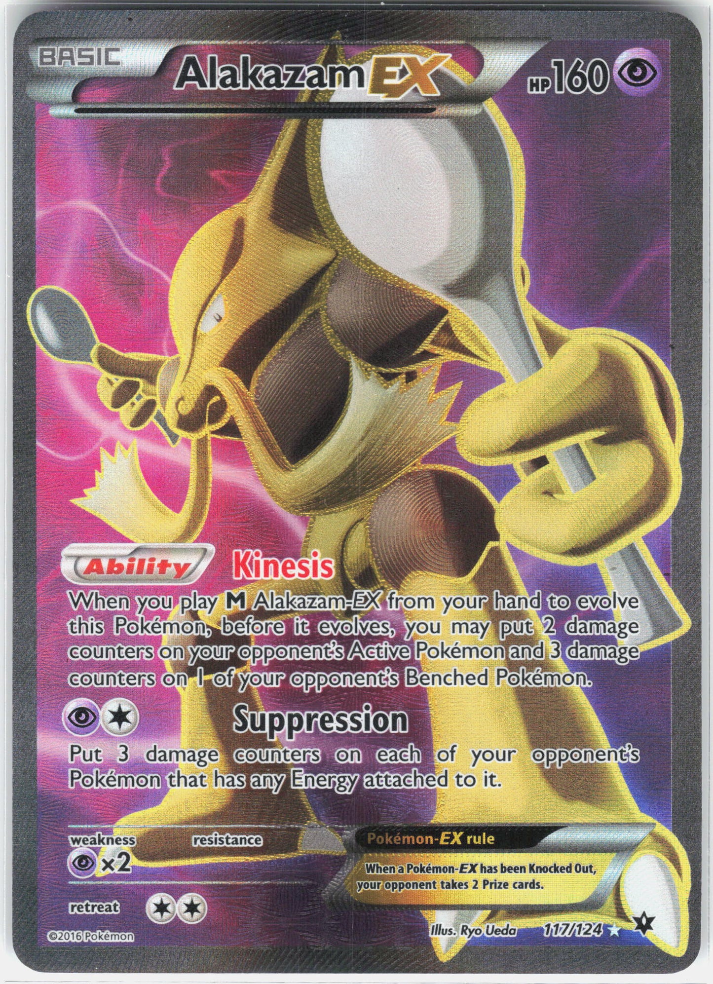 XY - Fates Collide #117/124 Alakazam EX (Full Art)