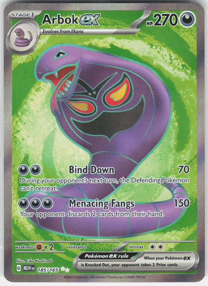 SV: Scarlet & Violet 151 #185/165 Arbok ex
