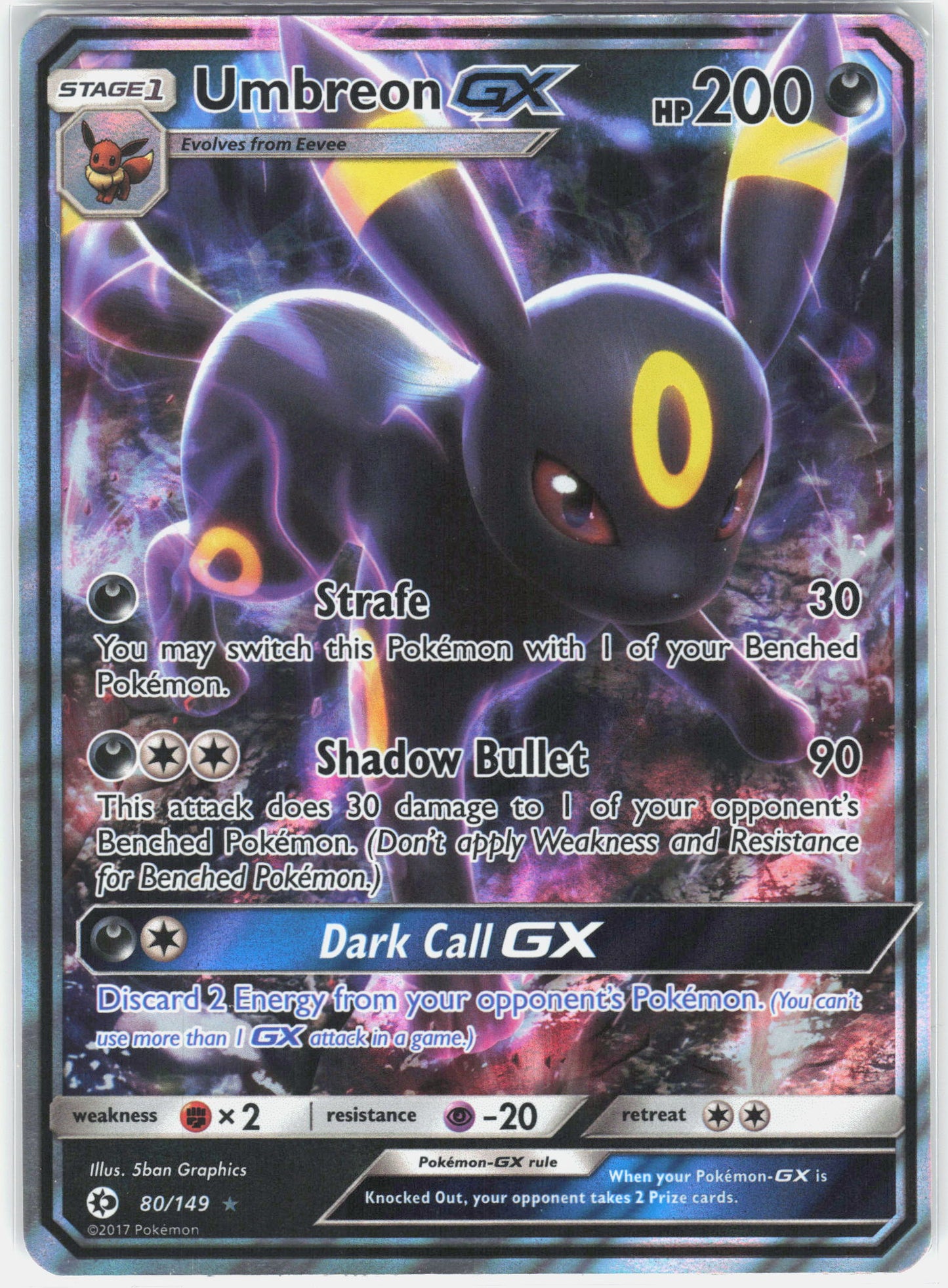 SM Base Set #80/149 Umbreon GX