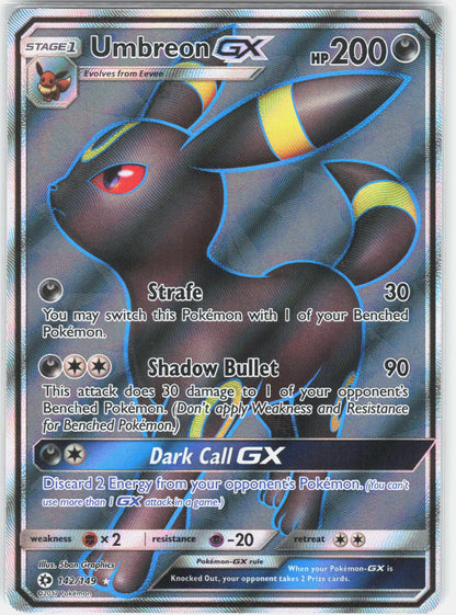 SM Base Set #142/149 Umbreon GX (Full Art)