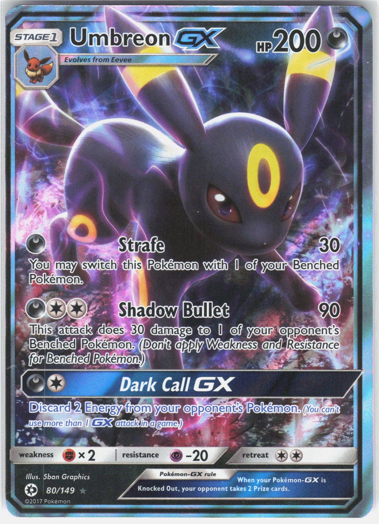 SM Base Set #80/149 Umbreon GX
