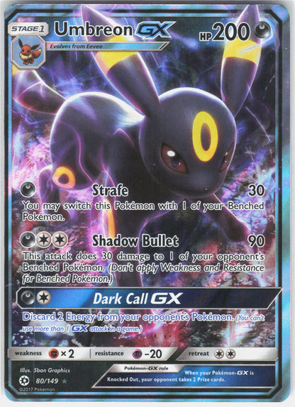 SM Base Set #80/149 Umbreon GX