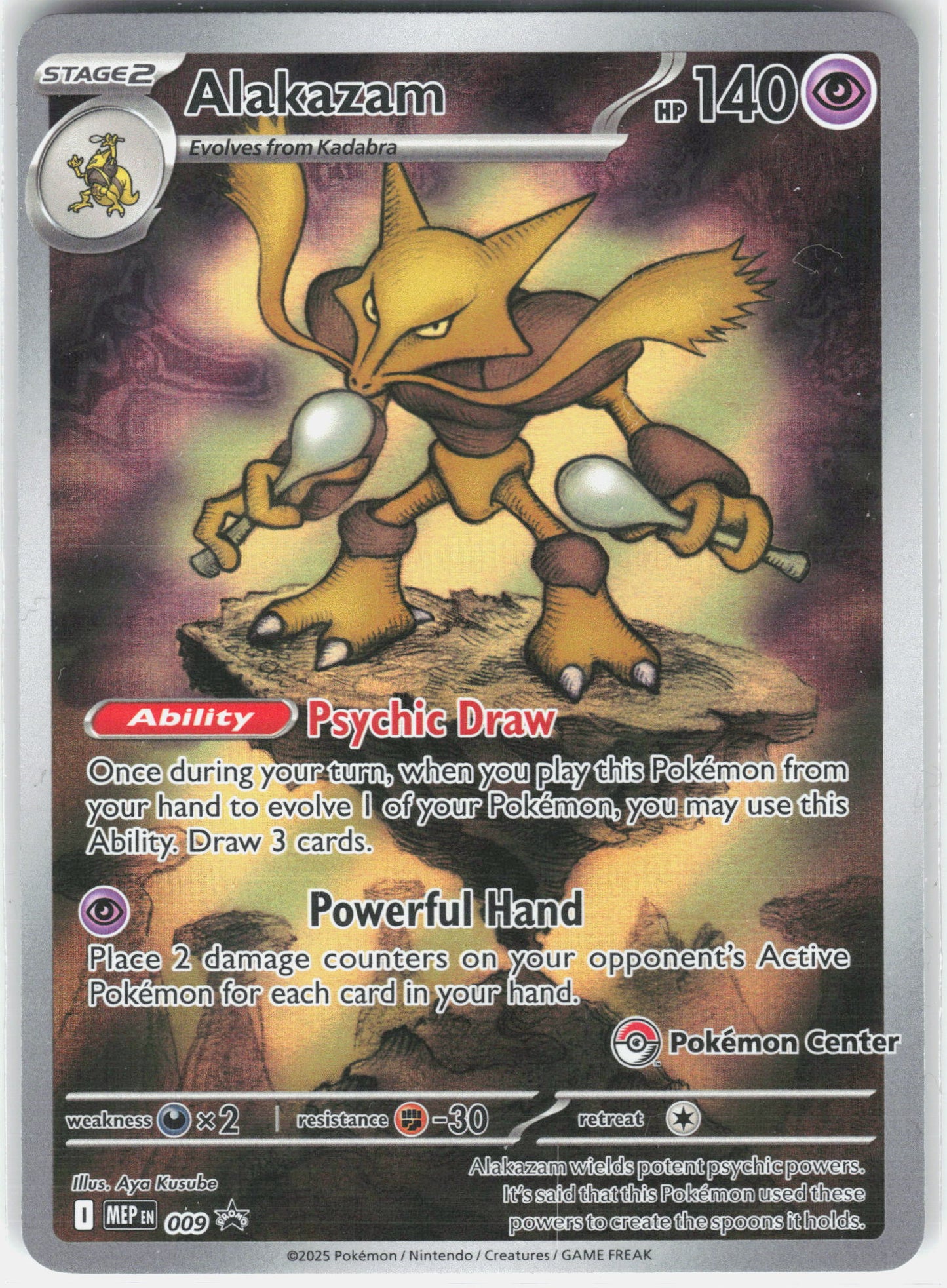 ME: Mega Evolution Promo #009 Alakazam POKEMON CENTRE