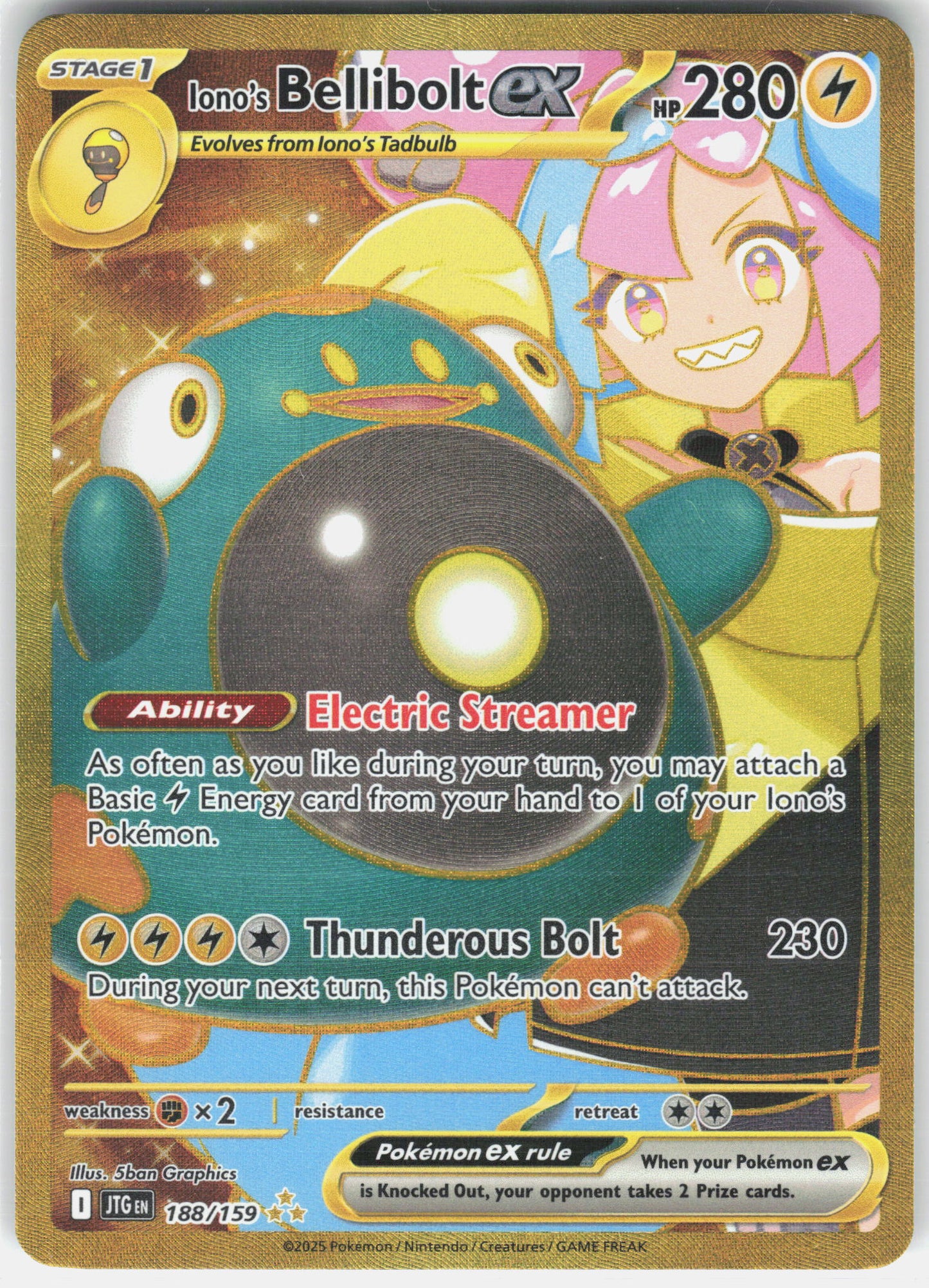 SV09: Journey Together #188/159 Iono's Bellibolt ex