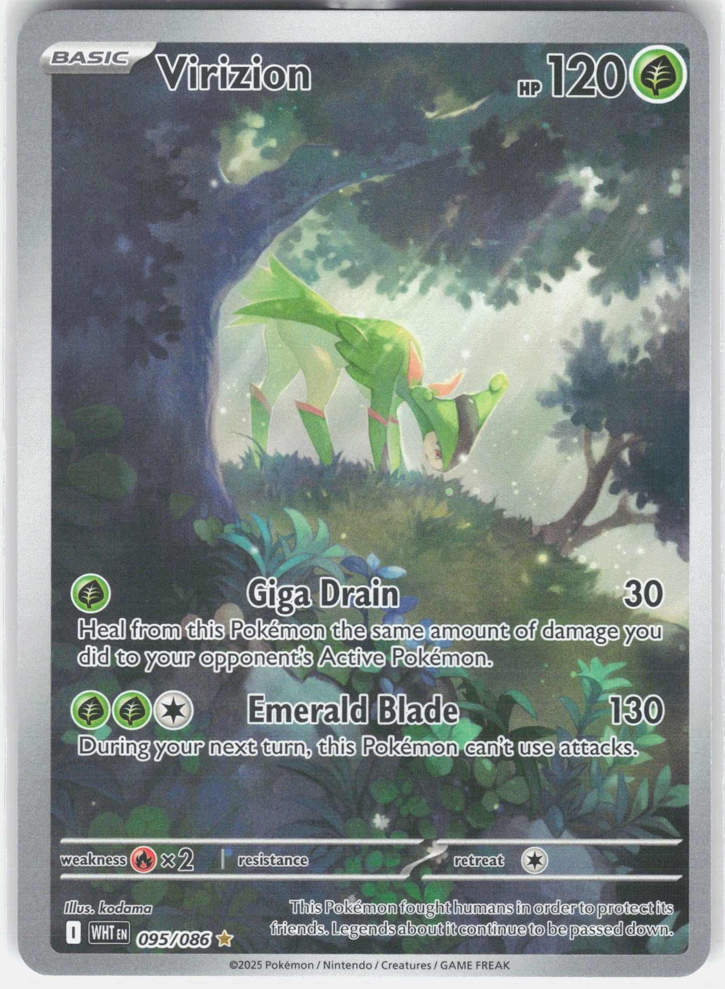 2025 Pokémon Scarlet & Violet - White Flare #95 Virizion