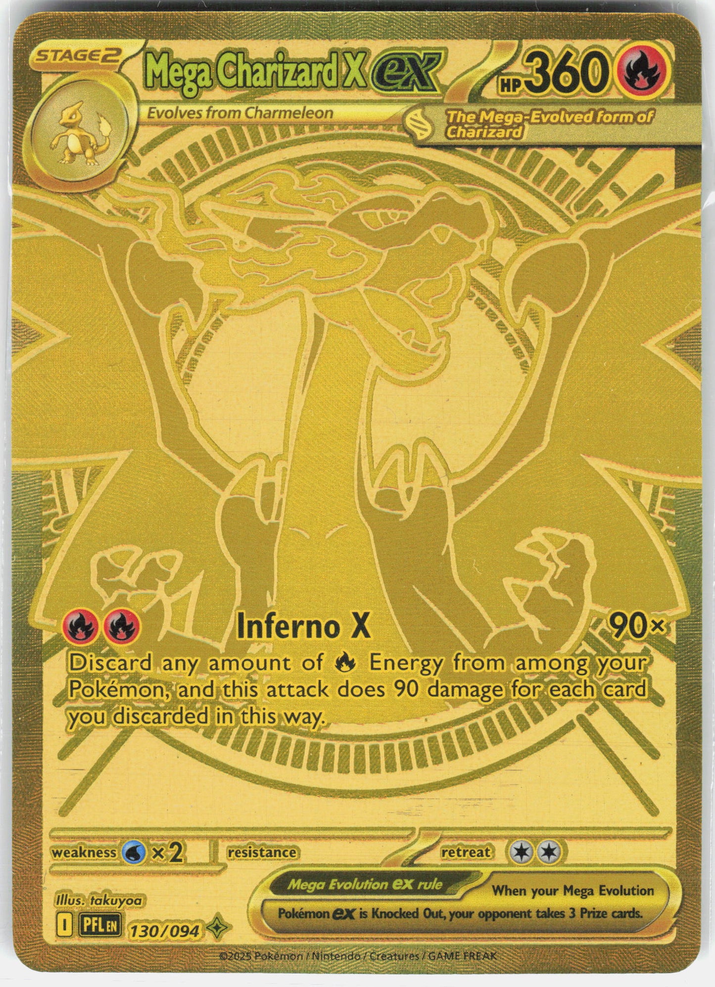ME02: Phantasmal Flames #130/094 Mega Charizard X ex