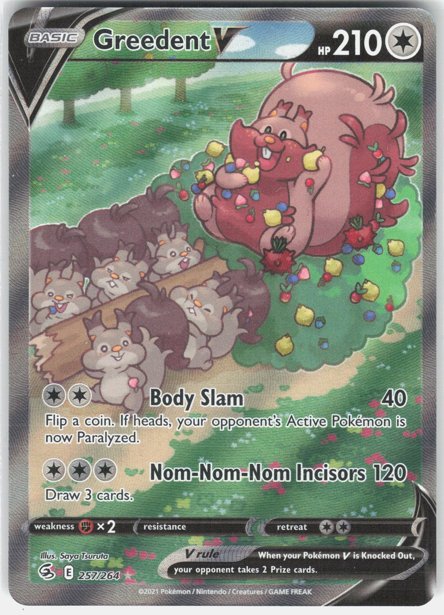 SWSH08: Fusion Strike #257/264 Greedent V (Alternate Full Art)