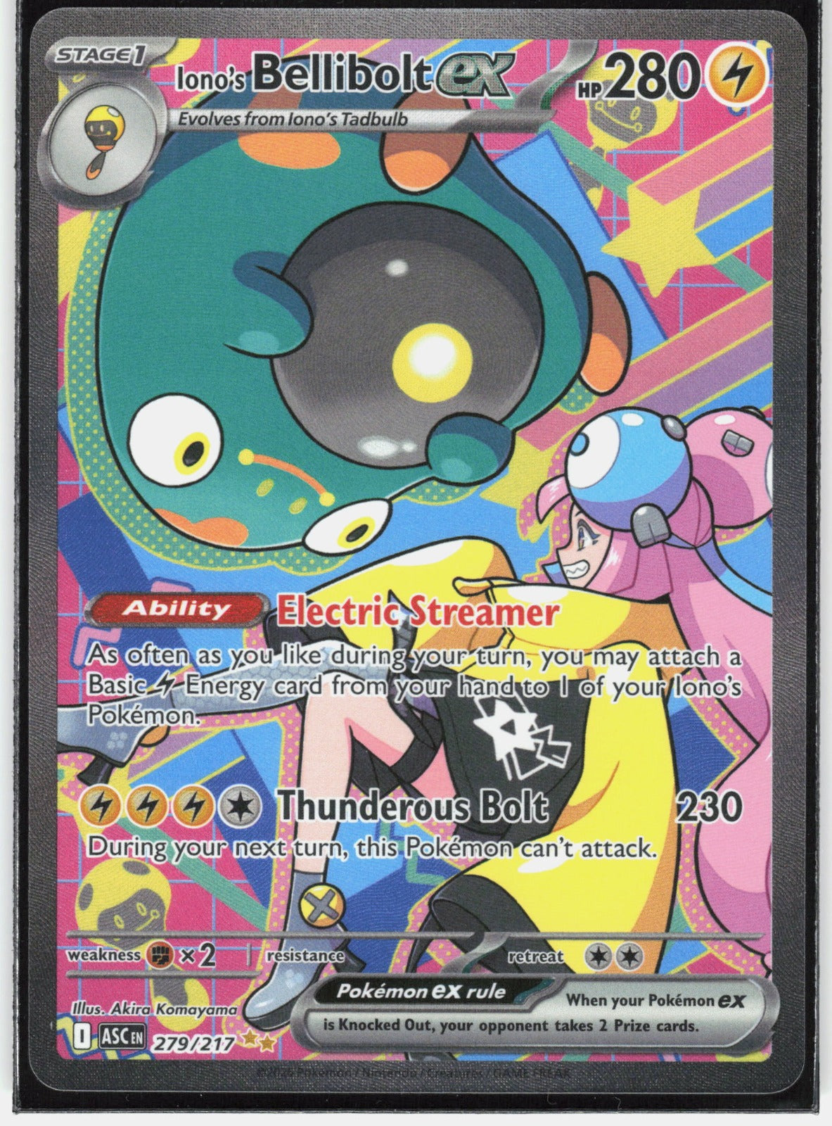 Iono's Bellibolt ex Holo Special Illustration Rare: Ascended Heroes 279/217 NM
