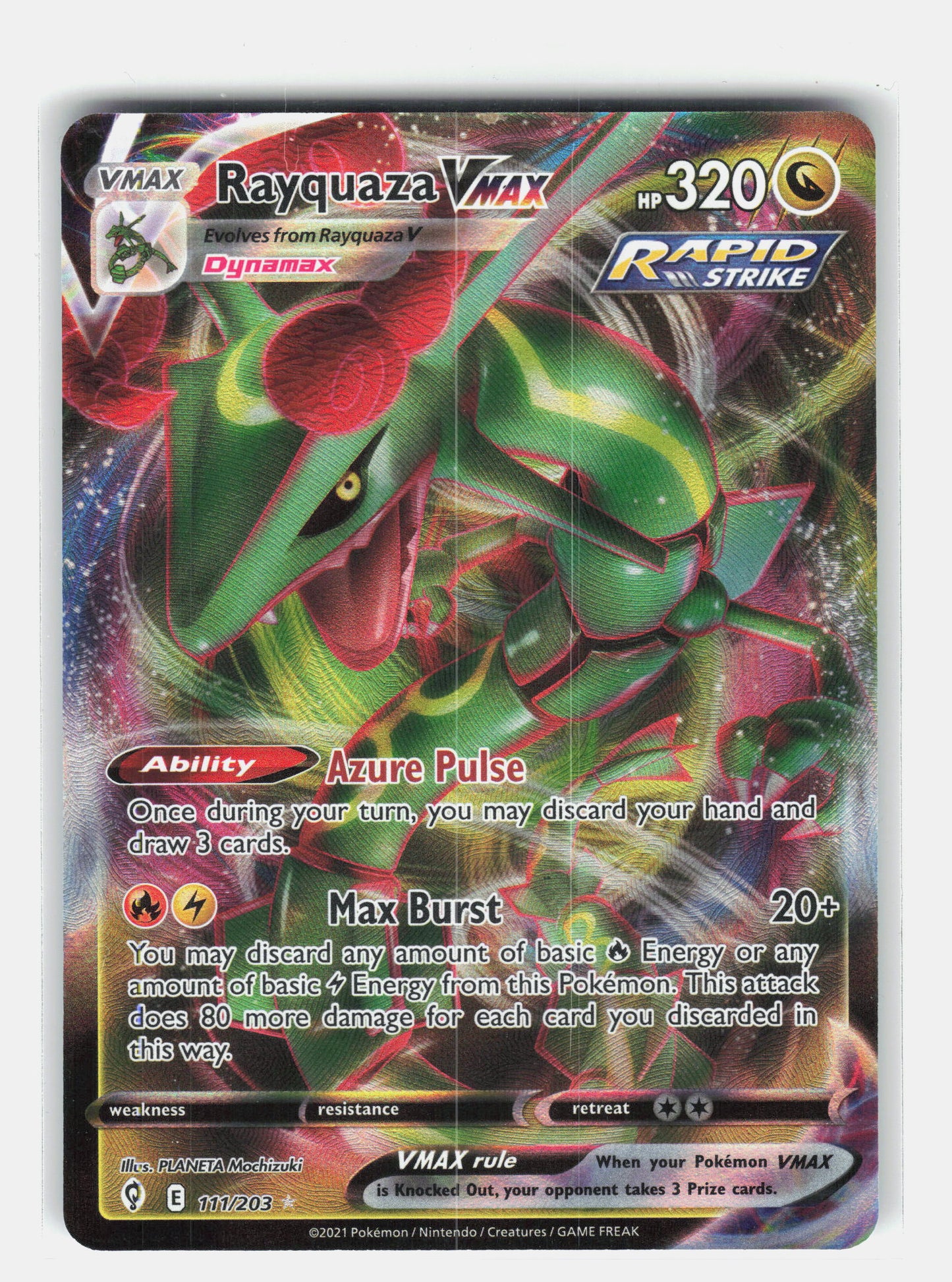 SWSH07: Evolving Skies #111/203 Rayquaza VMAX