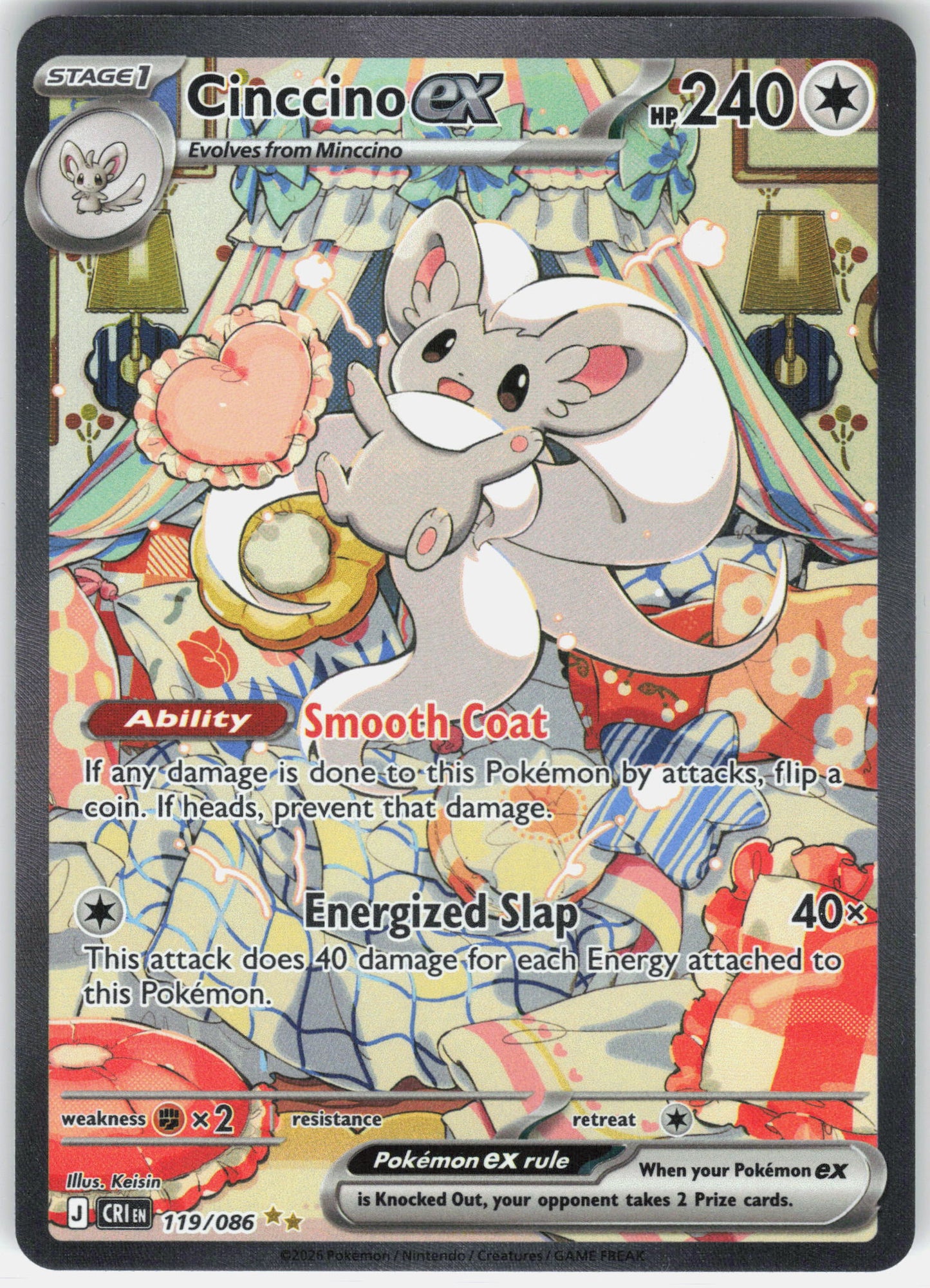 ME04: Chaos Rising #119/086 Cinccino ex