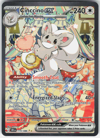 ME04: Chaos Rising #119/086 Cinccino ex