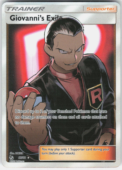 Hidden Fates #67/68 Giovanni's Exile (Full Art)
