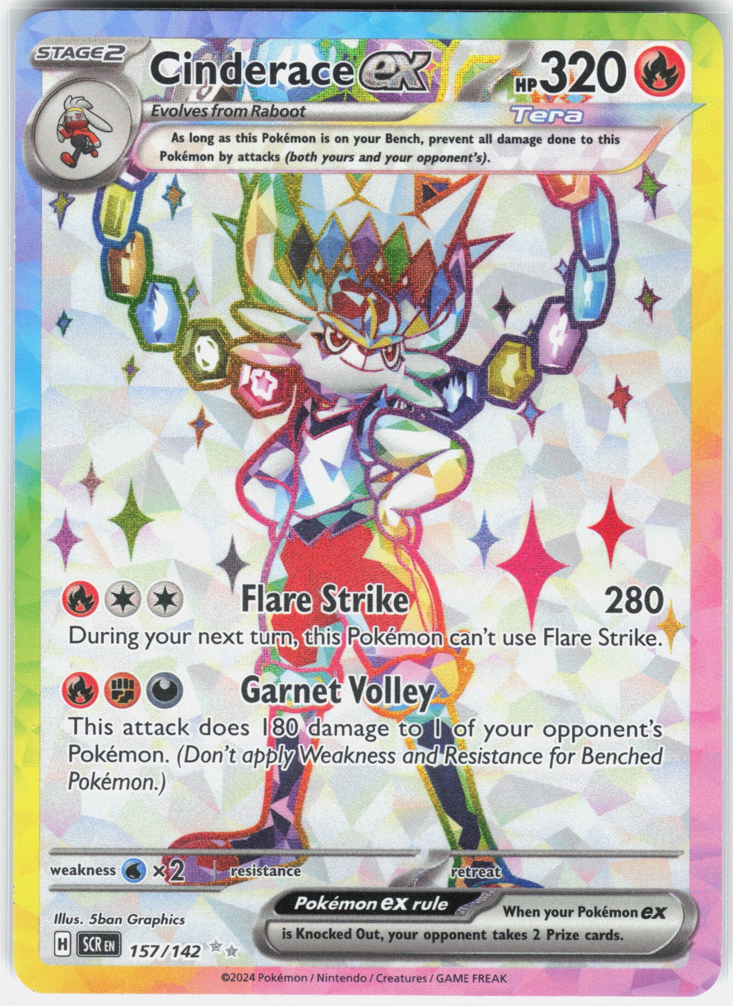 SV07: Stellar Crown #157/142 Cinderace ex