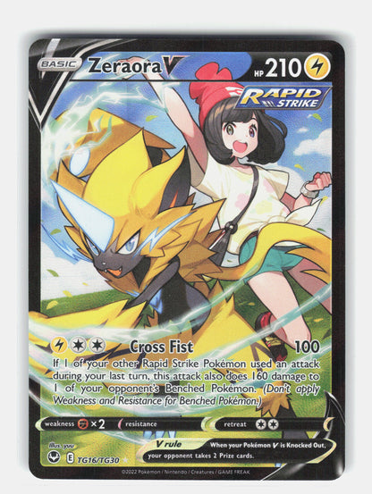 SWSH12: Silver Tempest Trainer Gallery #TG16/TG30 Zeraora V